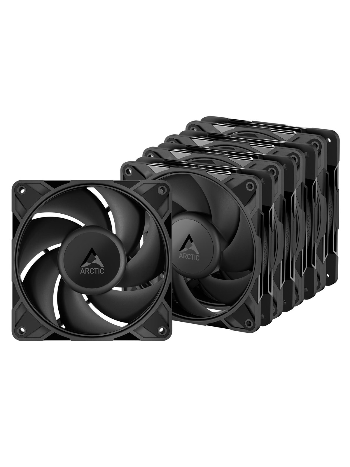 Arctic P12 Pro PST (5-pack) - Kabinet køler - 120mm - Sort, Kabinetkøler