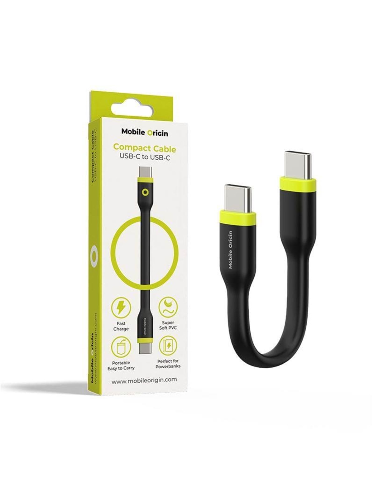 Mobile Origin Compact Cable USB-C to USB-C - black, Usb Kabel