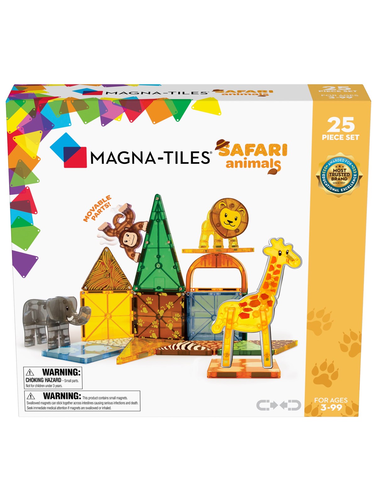 Magna-Tiles Safari dyr 25 stk sæt, Konstruktionslegetøj