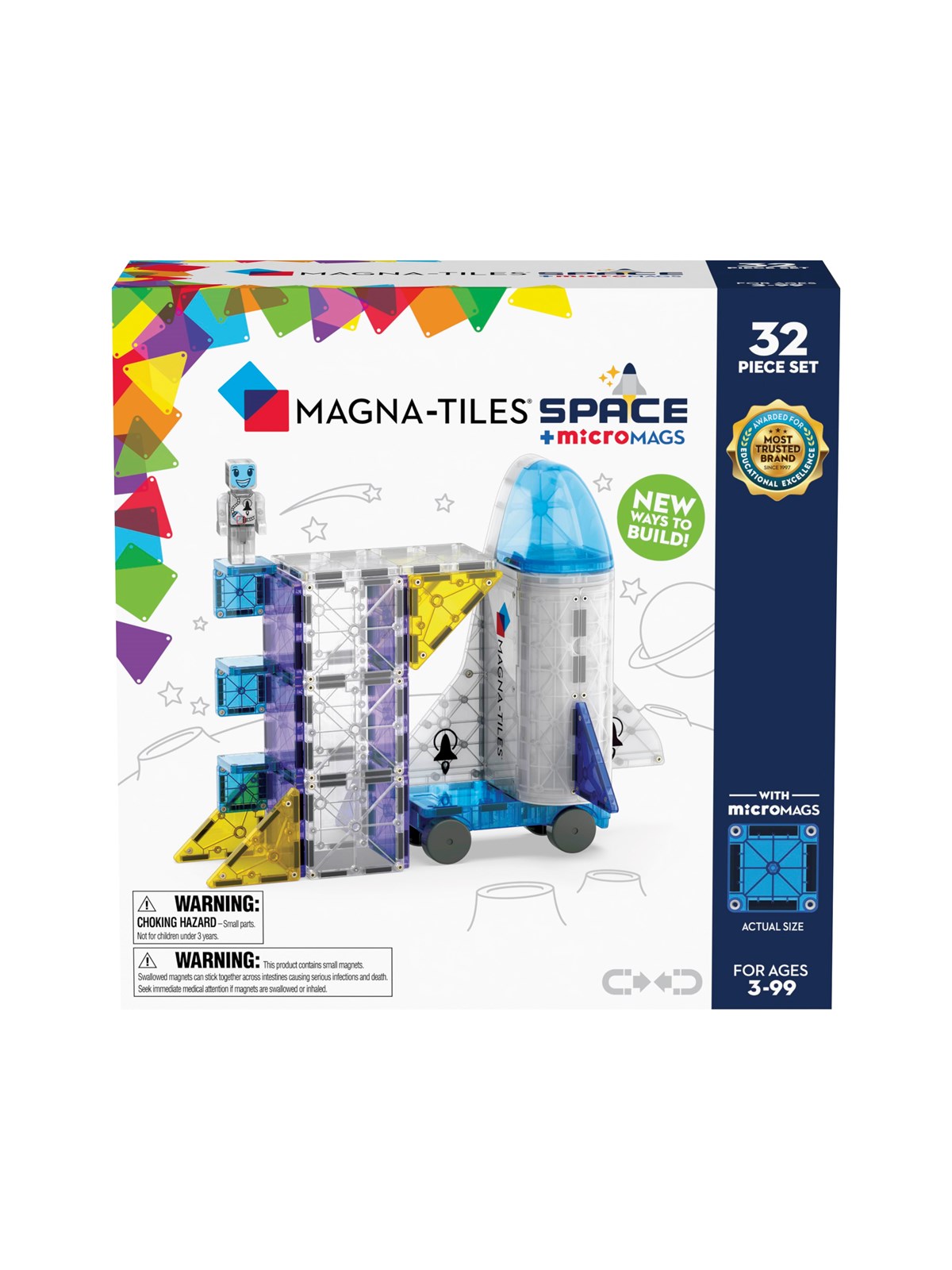 Magna-Tiles Rumraket 32 dele, Konstruktionslegetøj