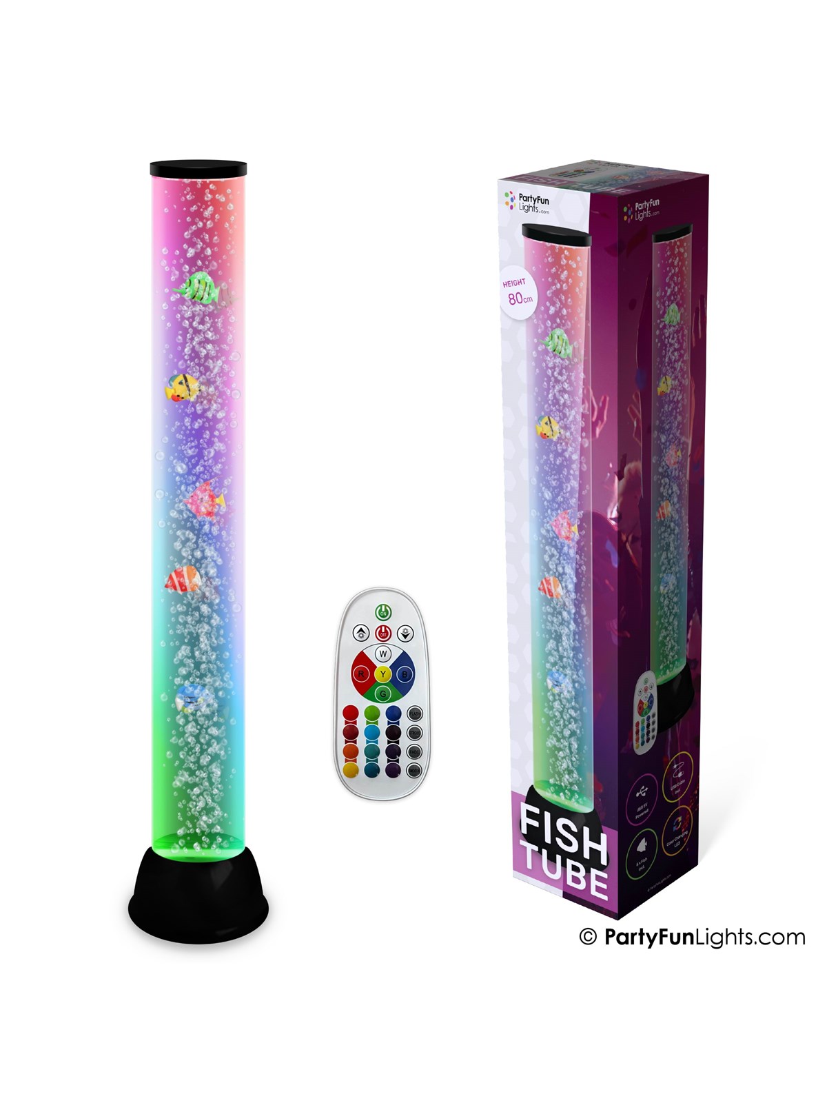 Party Funlight XXL Fish Tube Lamp H: 80cm, Børnelampe