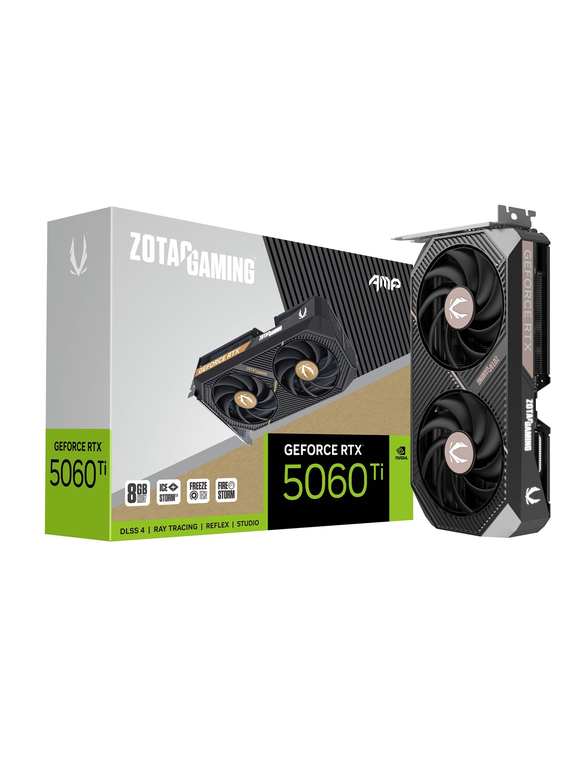 ZOTAC GeForce RTX 5060 Ti AMP! - 8GB GDDR7 RAM - Grafikkort, Grafikkort