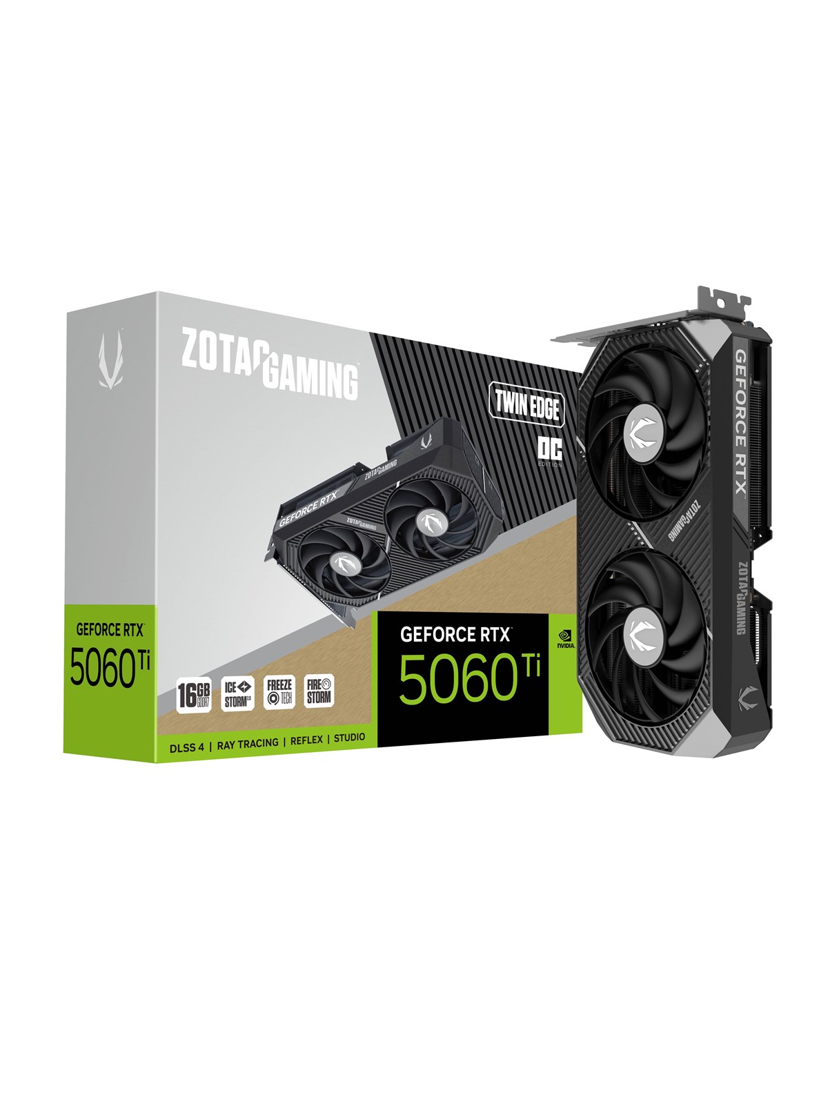 ZOTAC GeForce RTX 5060 Ti Twin Edge OC - 16GB GDDR7 RAM - Grafikkort, Grafikkort