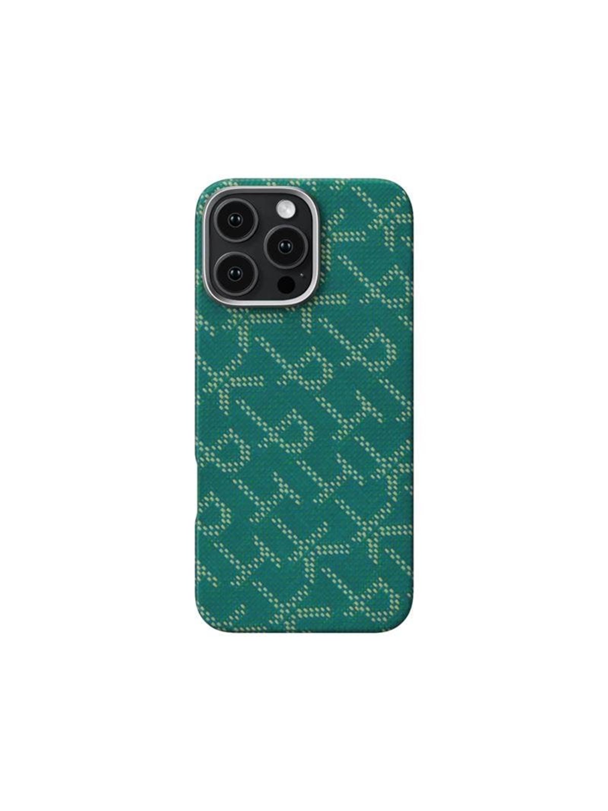 PITAKA Tactile Woven Case PTK Green/Gold - iPhone 16 Pro, Mobilcover
