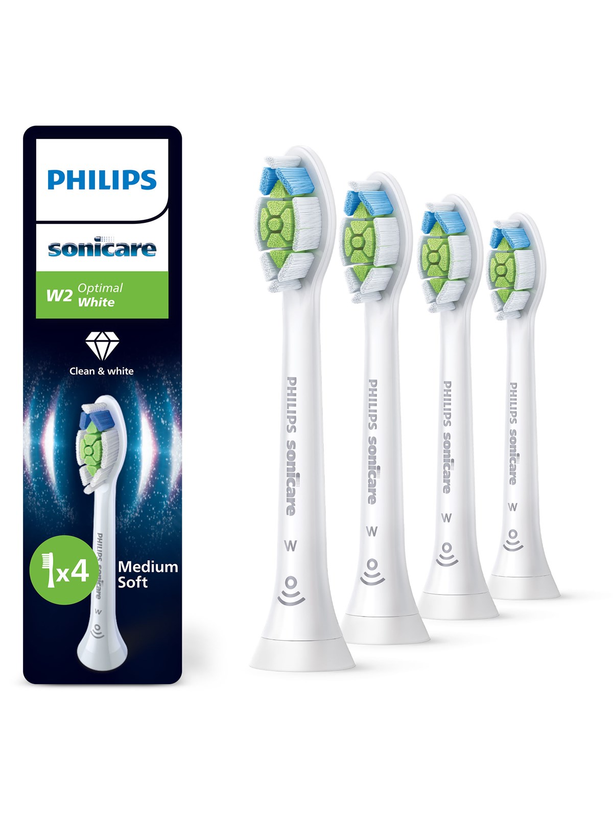 Philips Tandbørstehoveder Sonicare Optimal White - 4 pcs, El Tandbørste