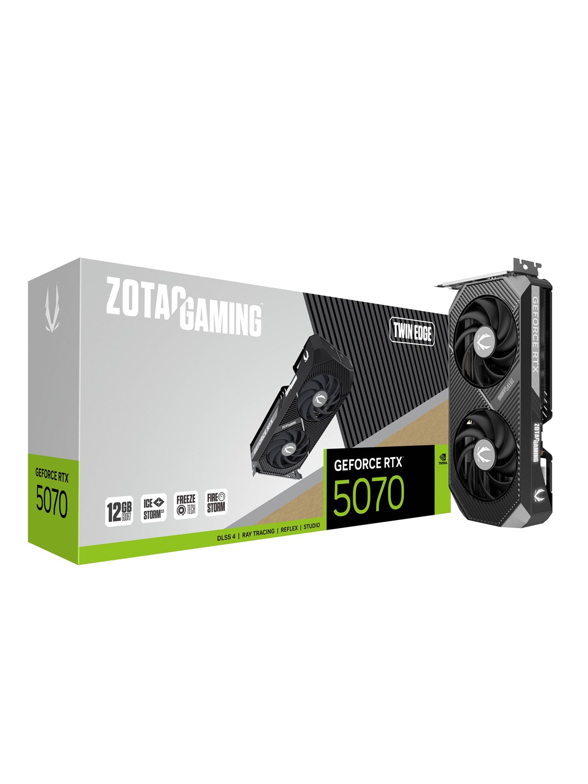 ZOTAC GeForce RTX 5070 Twin Edge - 12GB GDDR7 RAM - Grafikkort, Grafikkort