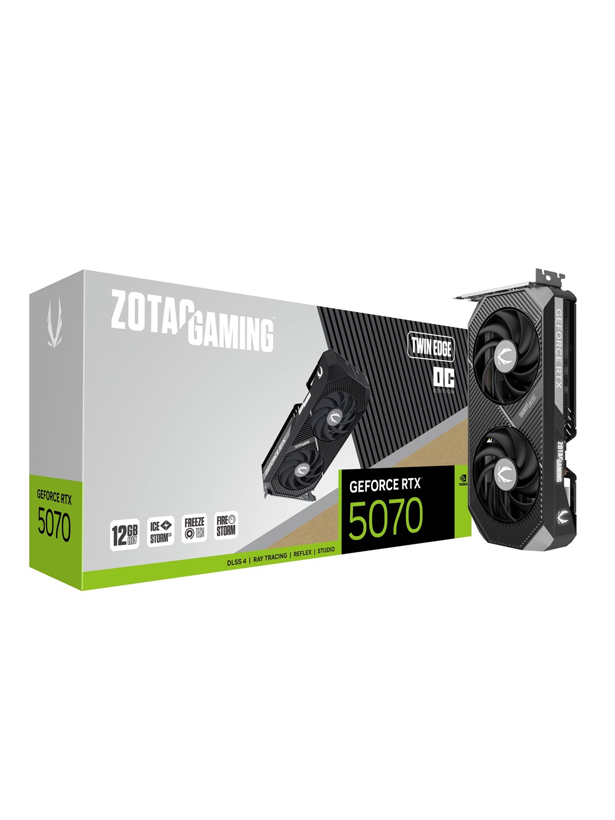 ZOTAC GeForce RTX 5070 Twin Edge OC - 12GB GDDR7 RAM - Grafikkort, Grafikkort