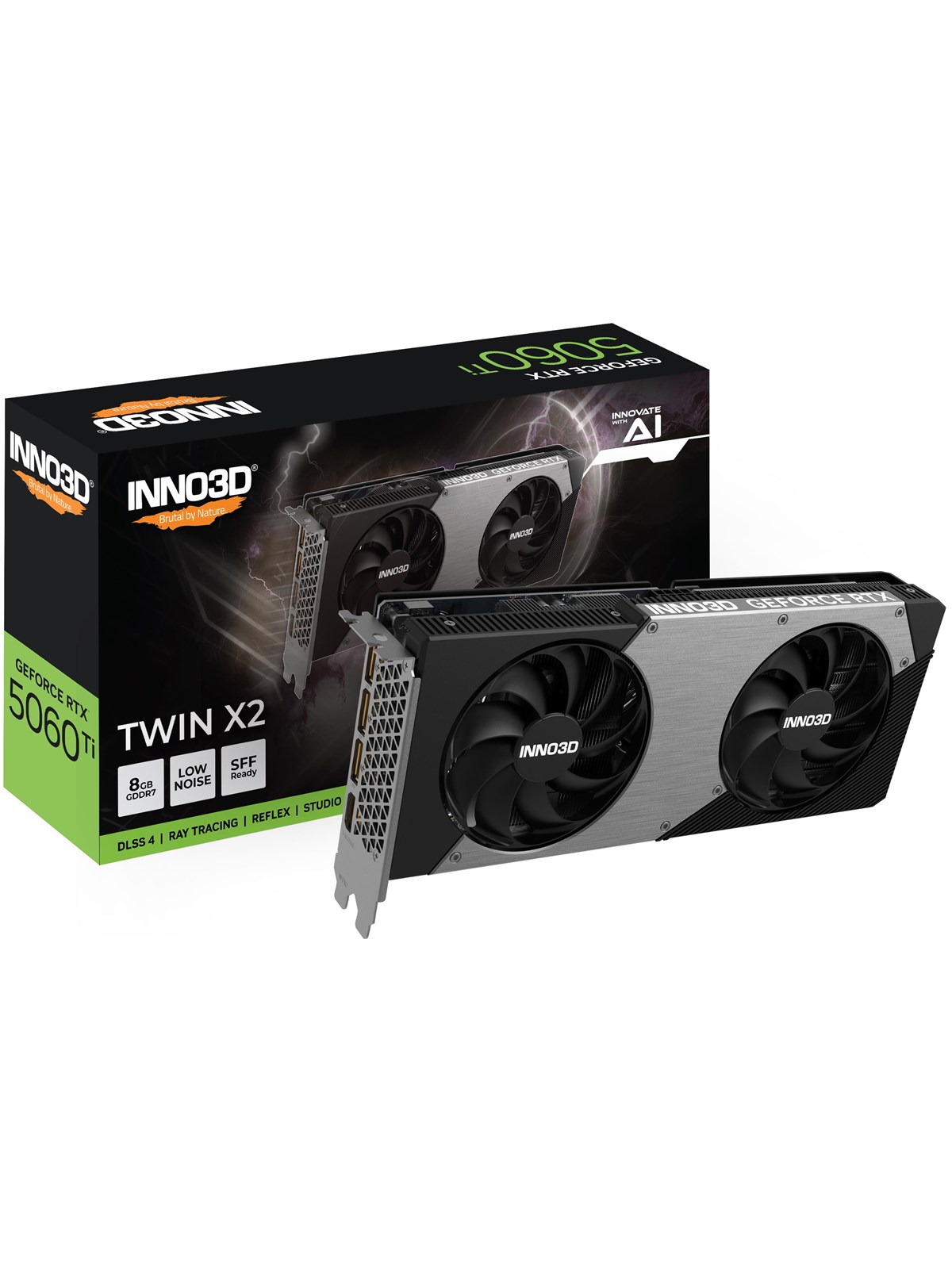 Inno3D GeForce RTX 5060 Ti Twin X2 - 8GB GDDR7 RAM - Grafikkort, Grafikkort