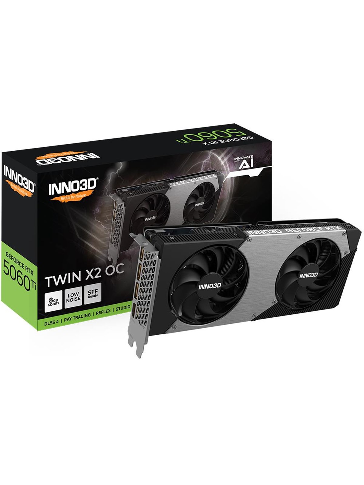 Inno3D GeForce RTX 5060 Ti Twin X2 OC - 8GB GDDR7 RAM - Grafikkort, Grafikkort