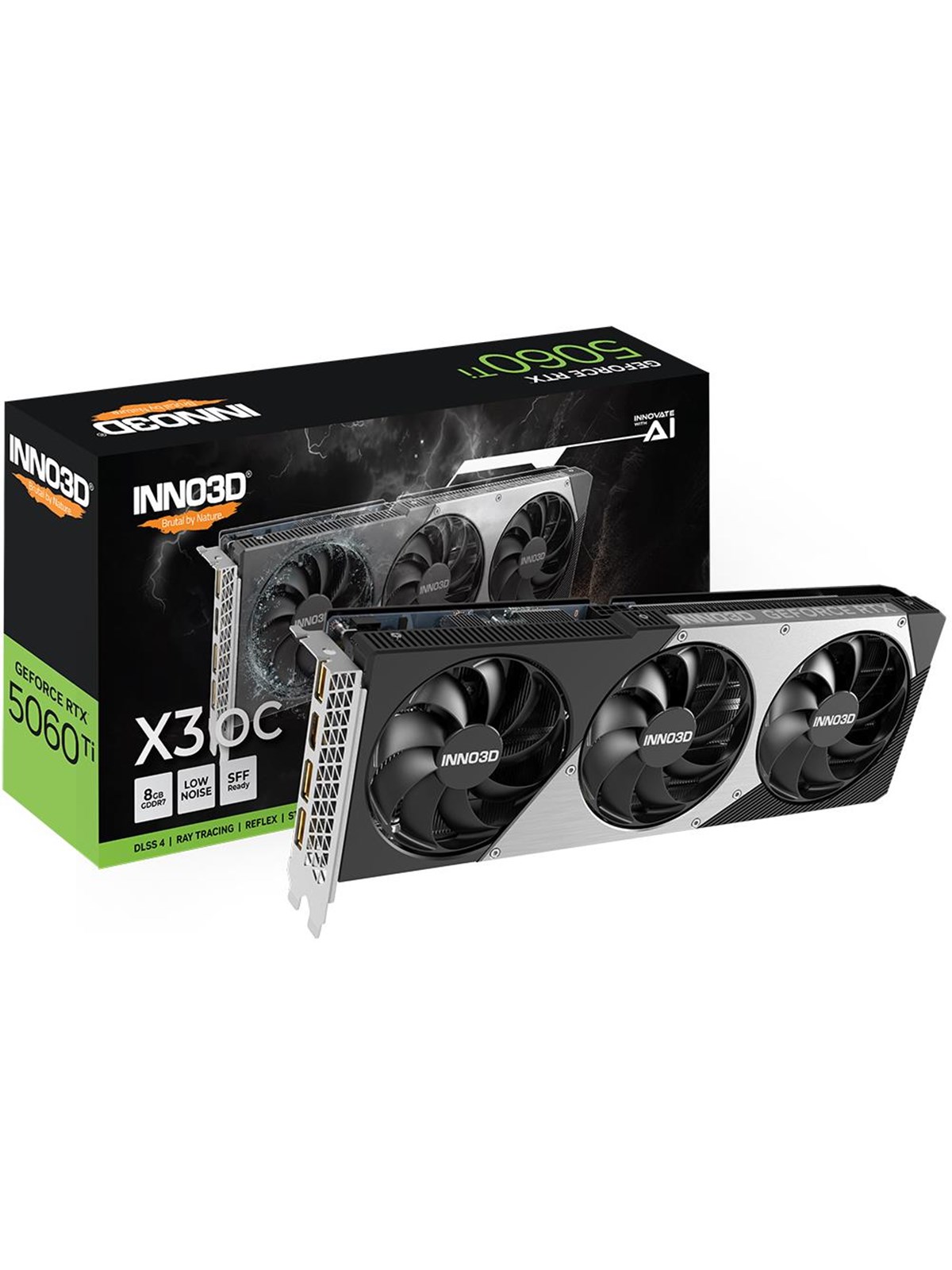 Inno3D GeForce RTX 5060 Ti X3 OC - 8GB GDDR7 RAM - Grafikkort, Grafikkort
