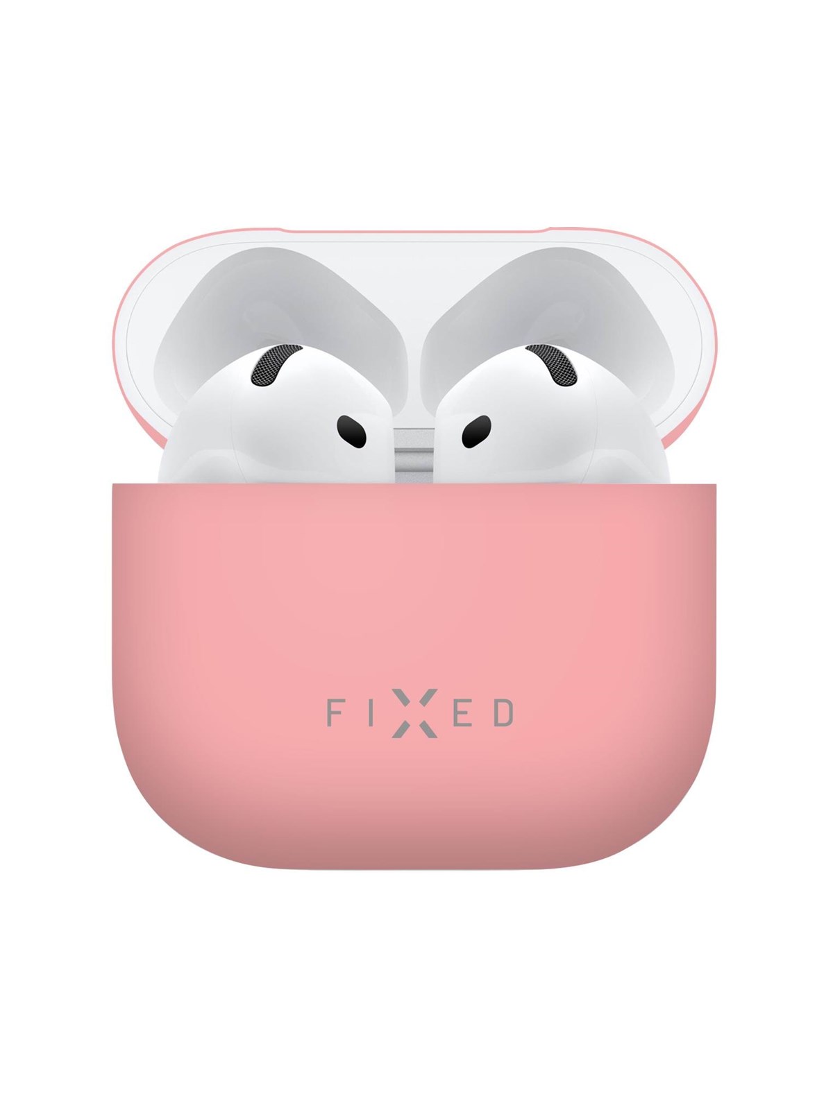 FIXED Silky Silicone case for Apple AirPods 4/4 ANC Pink, Mobilcover