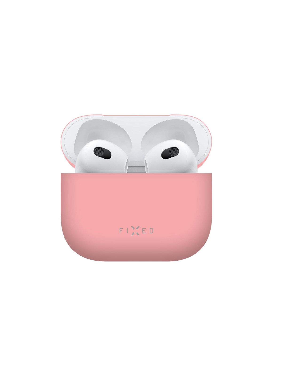 FIXED Silky Silicone case for Apple Airpods 3 Pink, Mobilcover