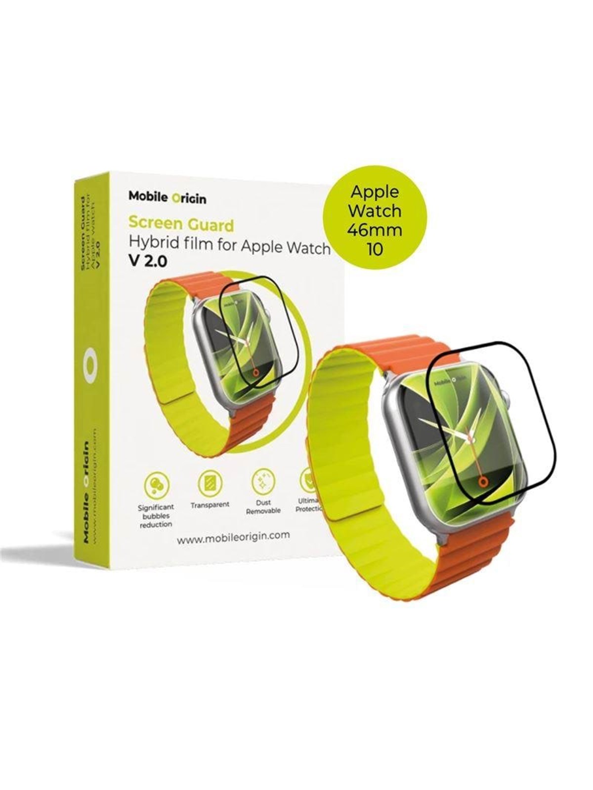 Mobile Origin Screen Guard Spare Hybrid film - Apple Watch 11/10 46mm, Smartwatch Tilbehør