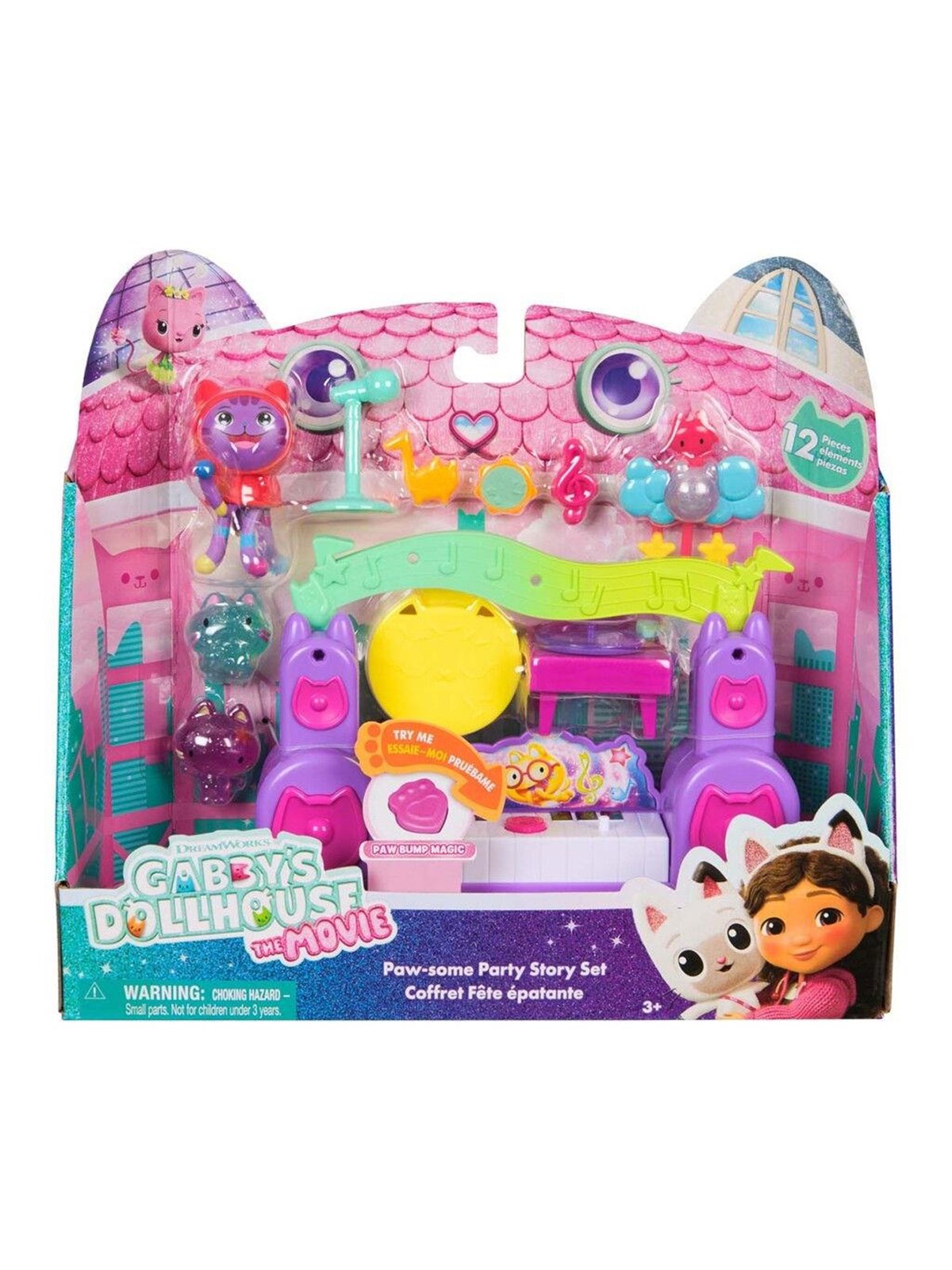 Gabby's Dollhouse Gabby's Movie Pawsome Party Room Story Set, Legesæt