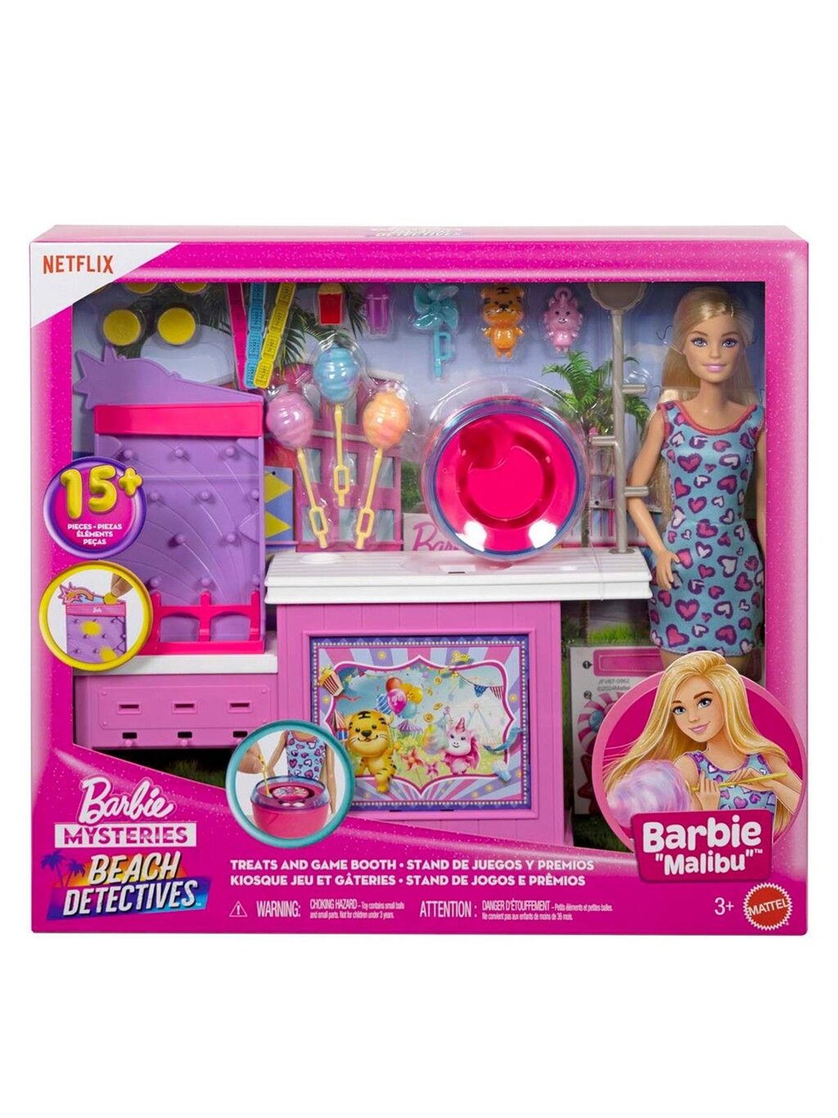 Barbie Mysteries: Beach Detectives Treats and Game Booth with "Malibu" Doll