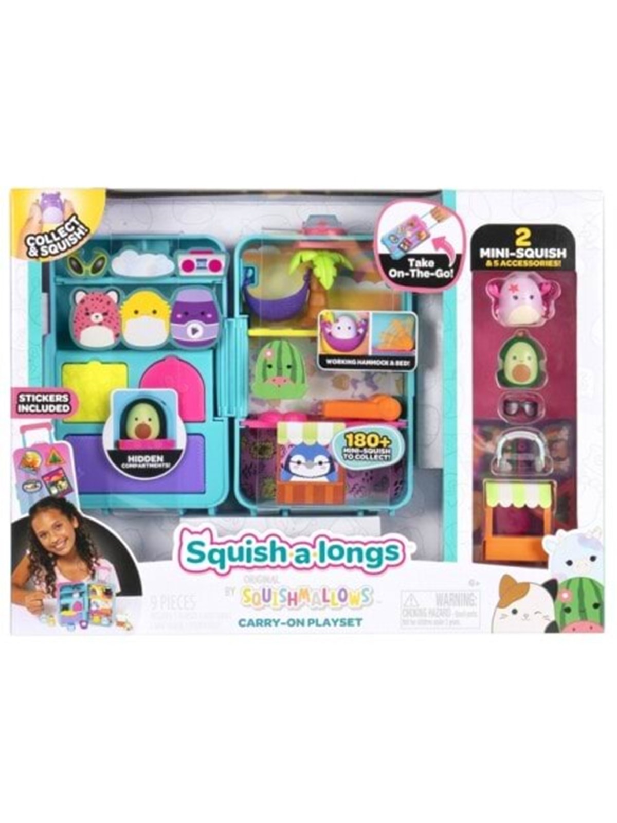 Squishalongs Squish-a-longs Luggage Playset, Figur