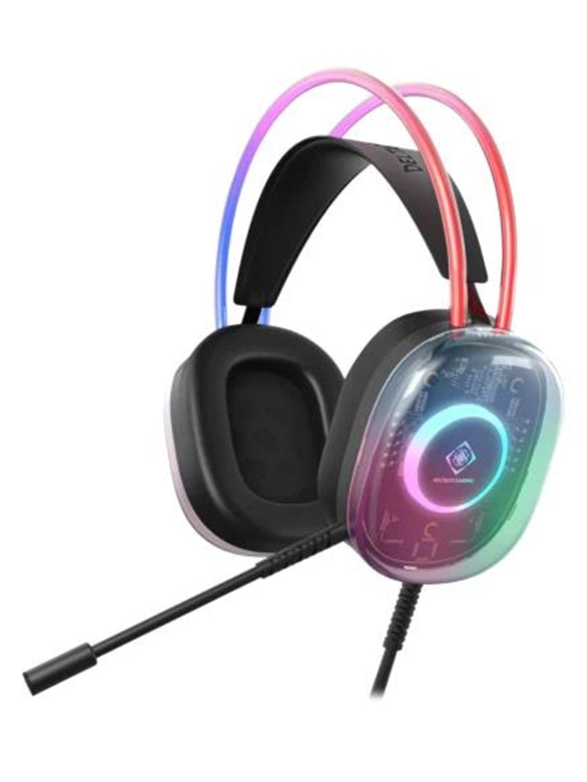 Deltaco DH230 Semi-Transparent Gaming Headset, Hovedtelefonerheadset2