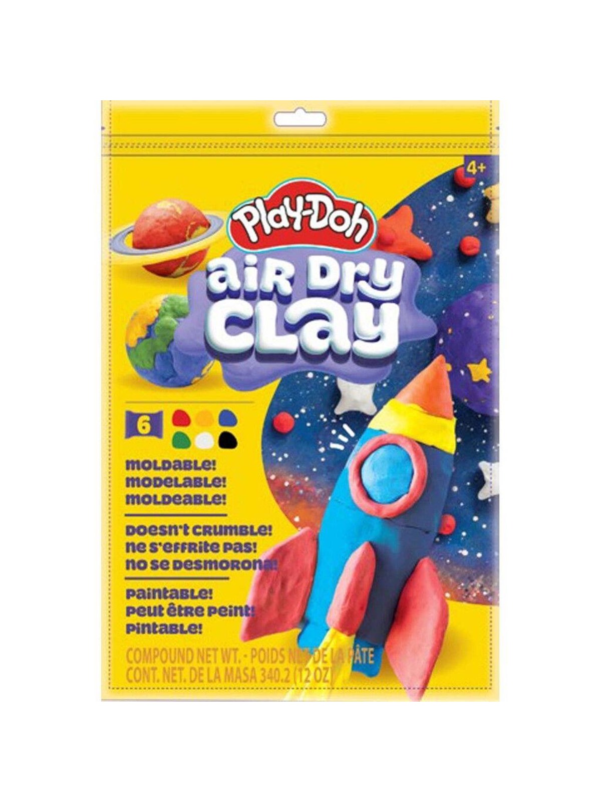 Play-Doh Air Clay Multi Color Bag 340G, Konstruktionslegetøj