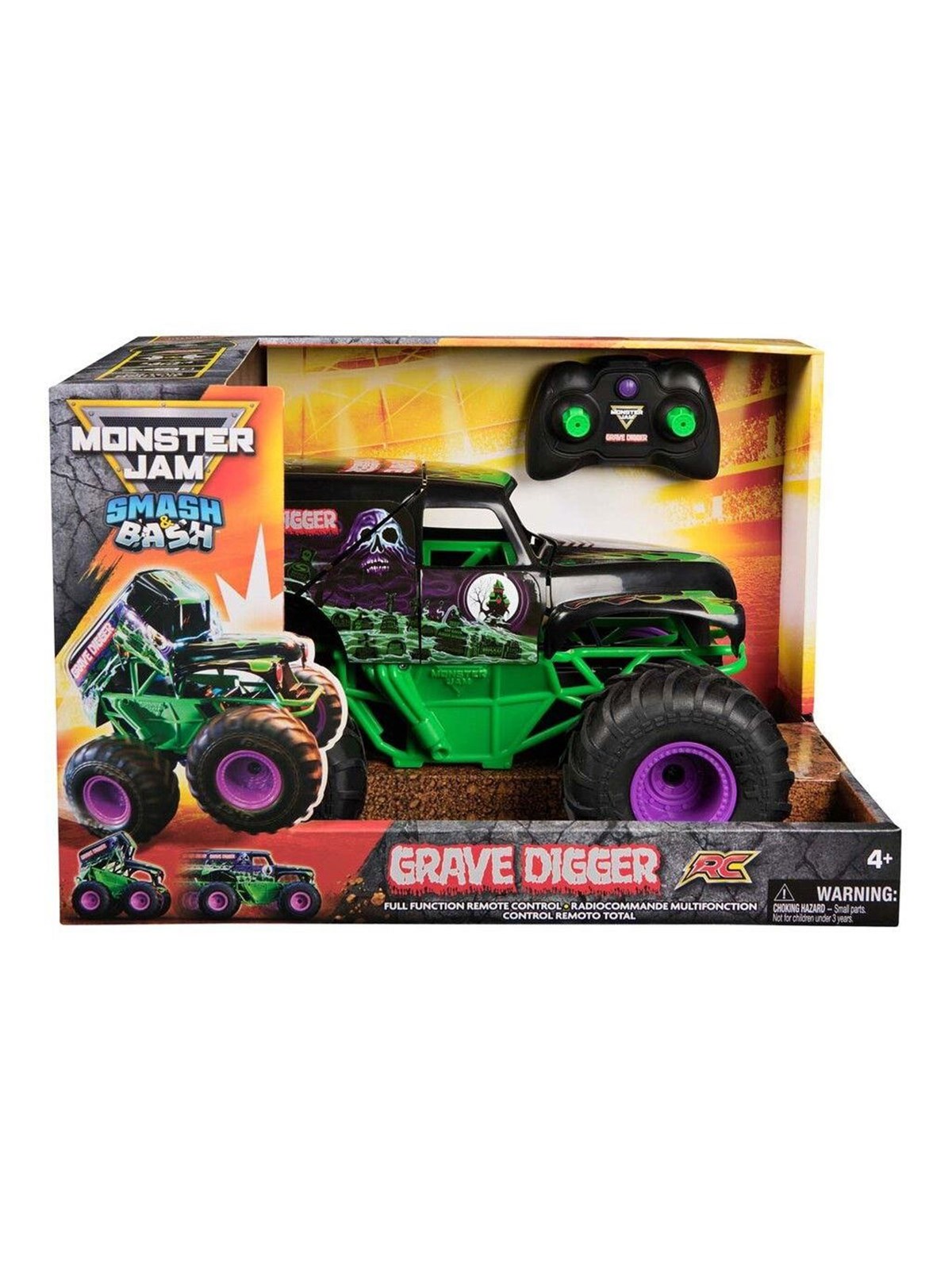 Monster Jam RC 1:15 Smash & Bash Grave Digger, Fjernstyret Bil