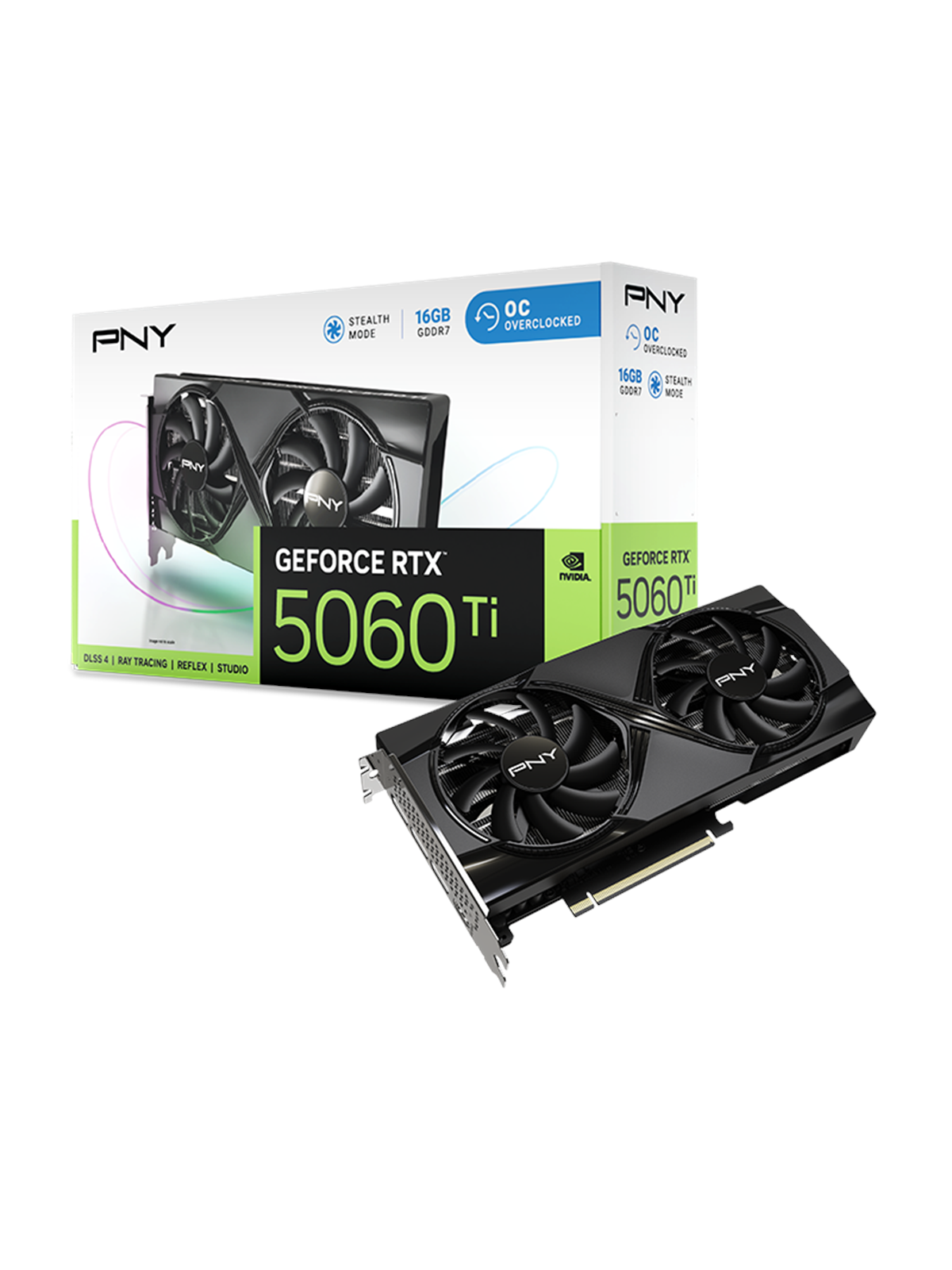PNY GeForce RTX 5060 Ti Dual Fan OC - 16GB GDDR7 RAM - Grafikkort, Grafikkort