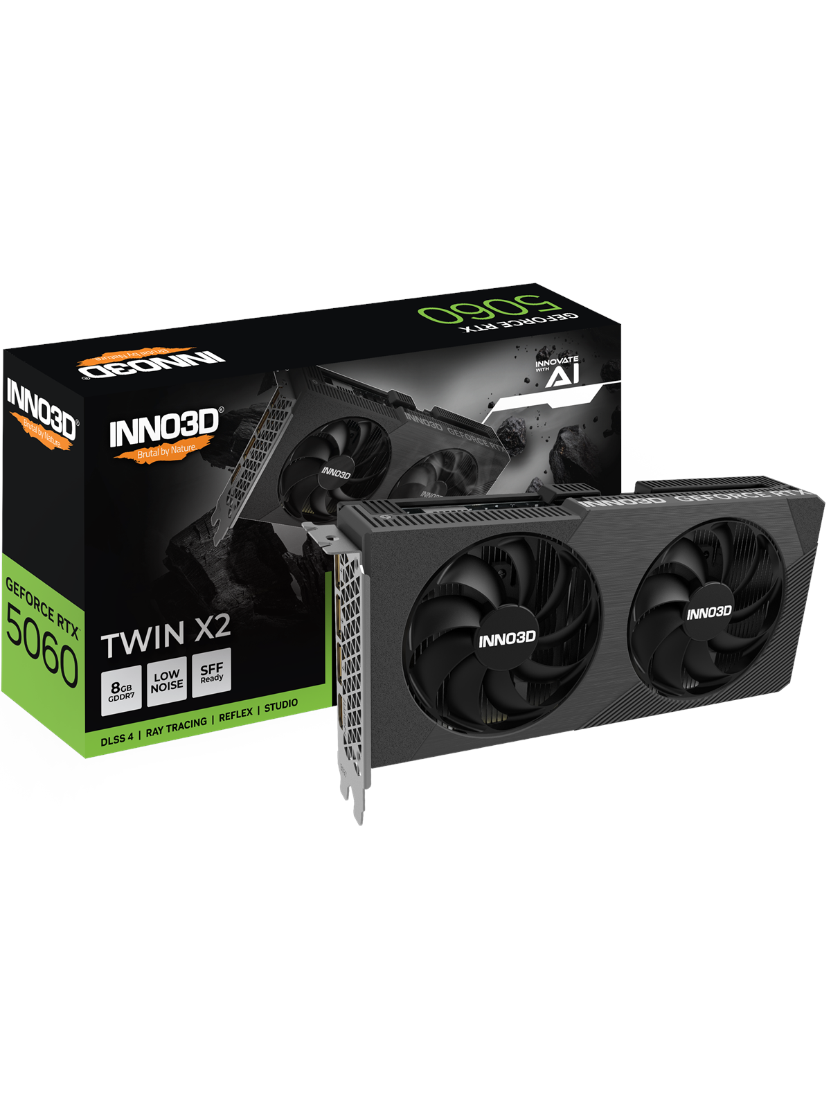 Inno3D GeForce RTX 5060 Twin X2 - 8GB GDDR7 RAM - Grafikkort, Grafikkort