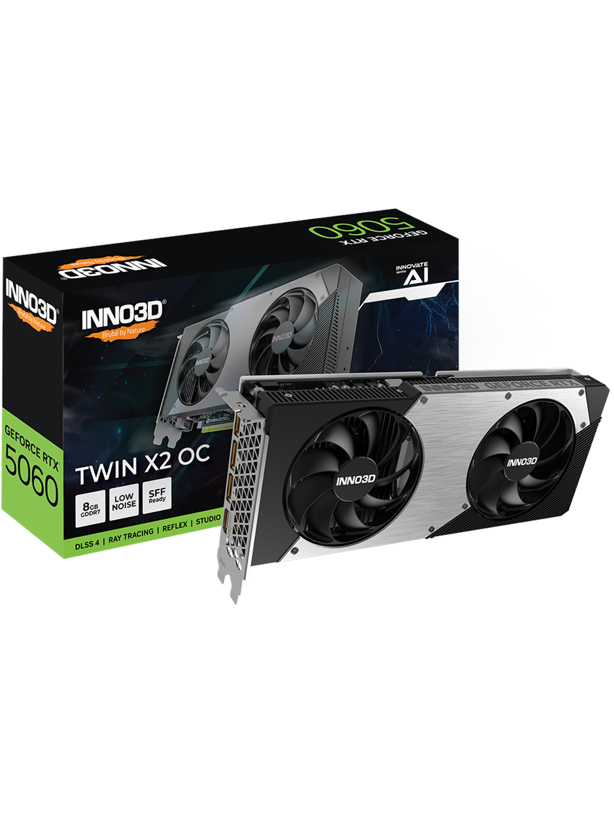 Inno3D GeForce RTX 5060 Twin X2 OC - 8GB GDDR7 RAM - Grafikkort, Grafikkort