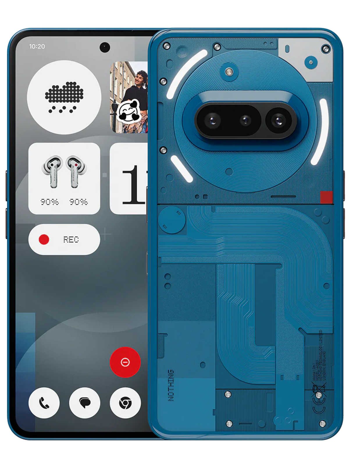 Nothing Phone (3a) 256GB/12GB - Blue, Mobiltelefon