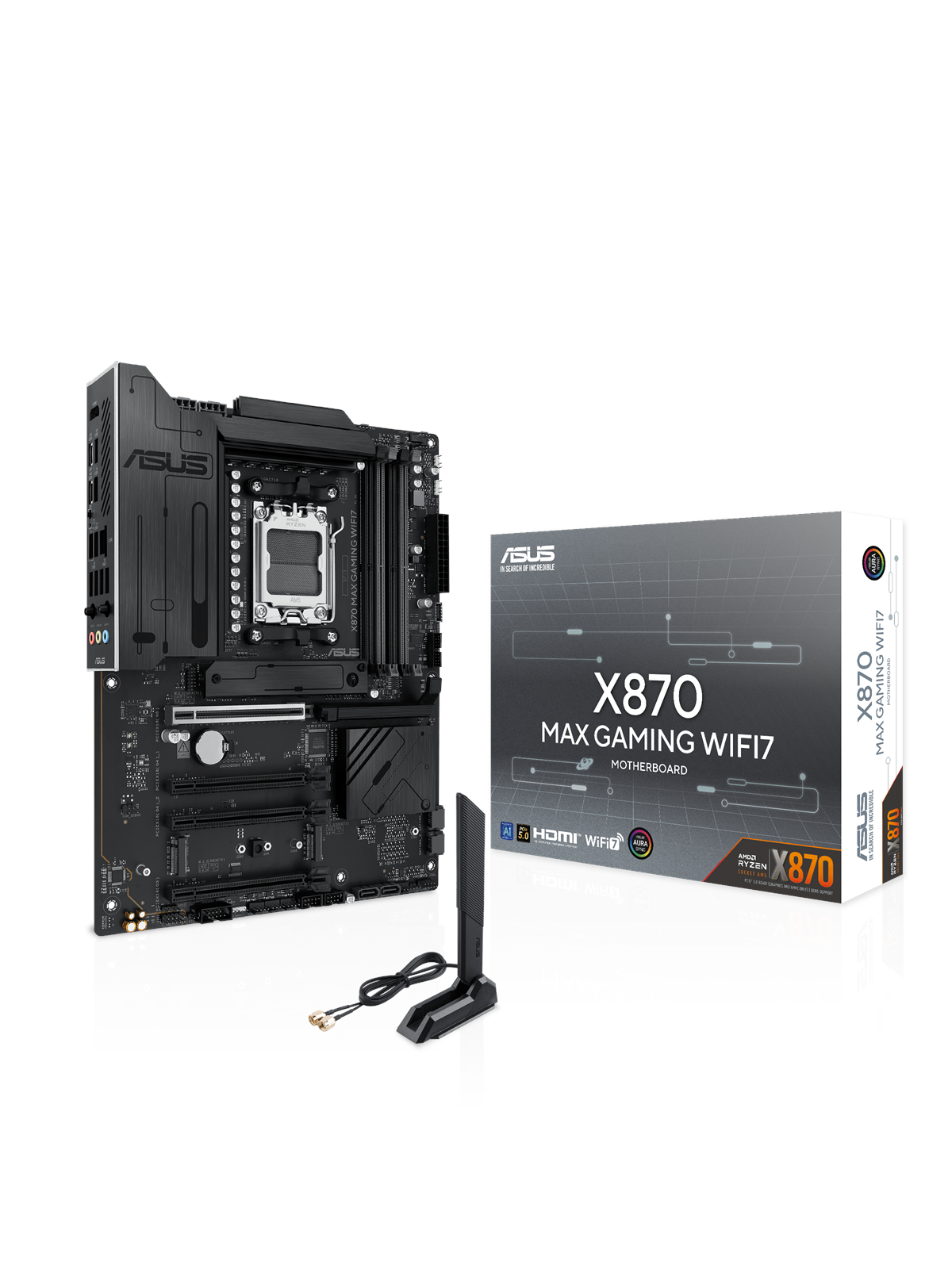 ASUS X870 MAX GAMING WIFI7 Bundkort - AMD X870 - AMD AM5 socket - DDR5 RAM - ATX