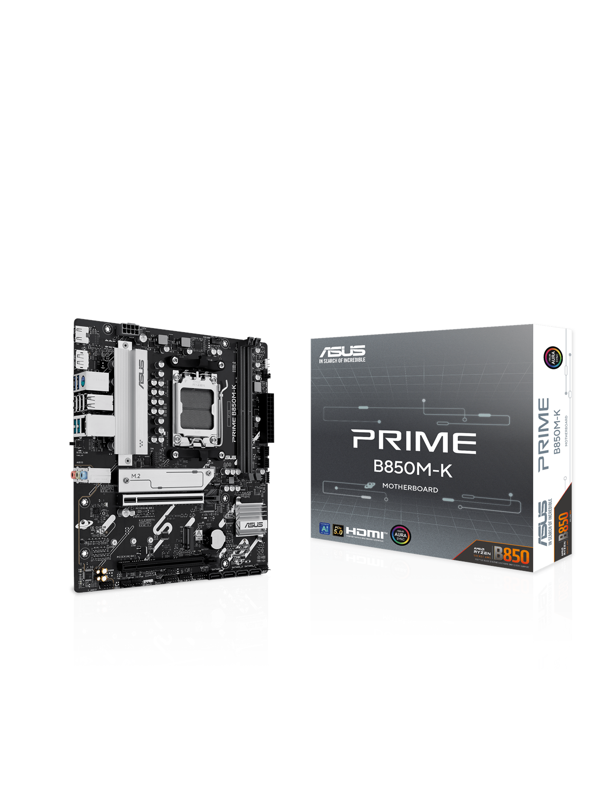 ASUS PRIME B850M-K Bundkort - AMD B850 - AMD AM5 socket - DDR5 RAM - Micro-ATX