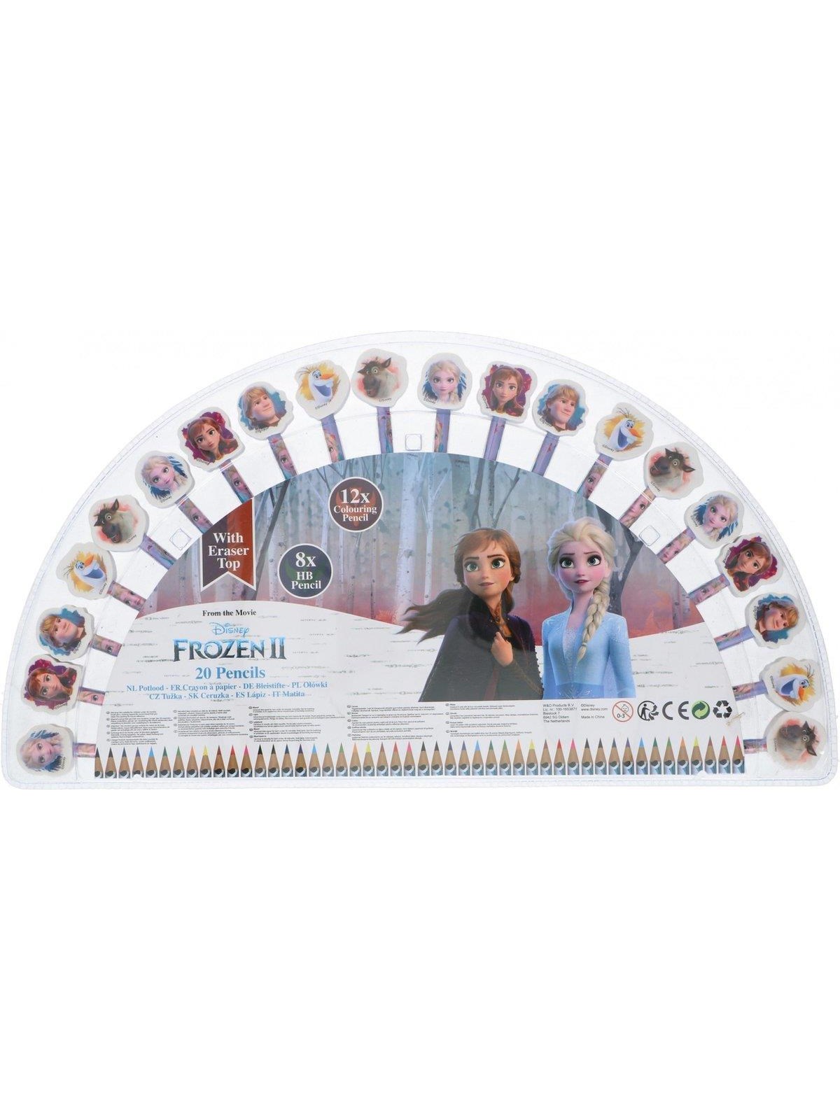 Frozen 20-pack pencils w/eraser toppers, Tegneværktøj