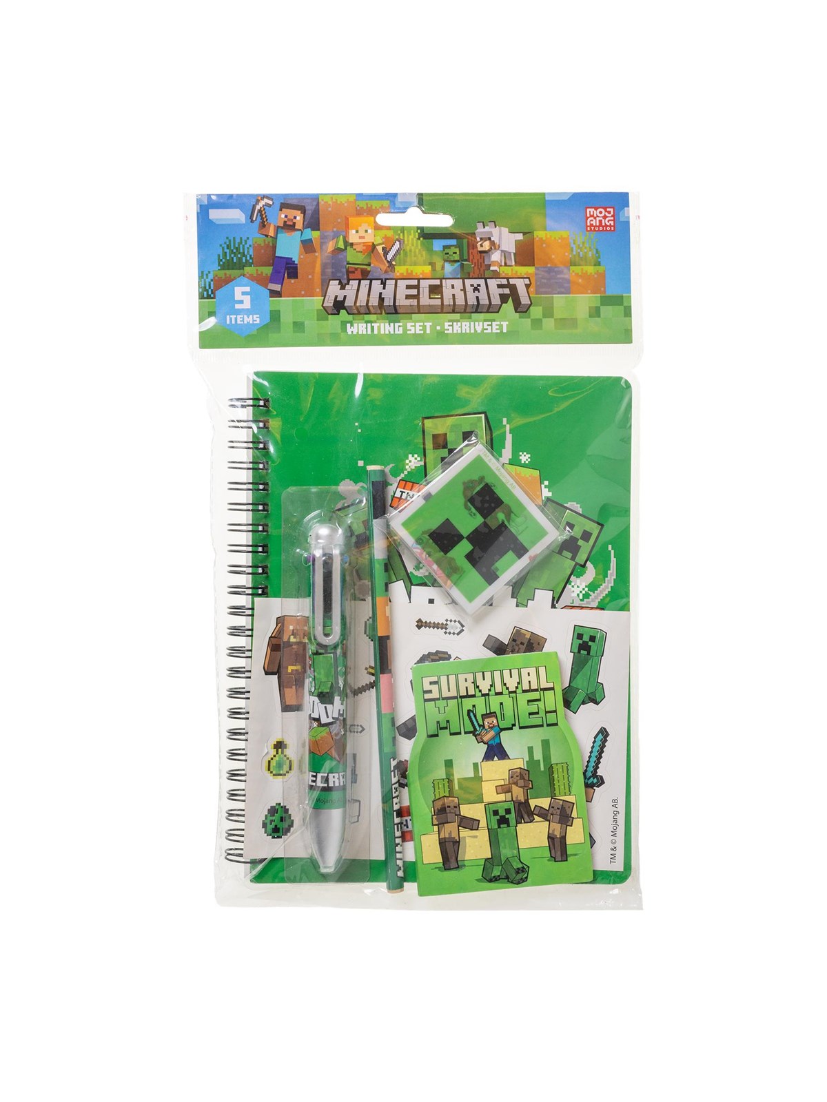 Euromic MINECRAFT Writing Set w/ multi-col. pen, Skoletilbehoer