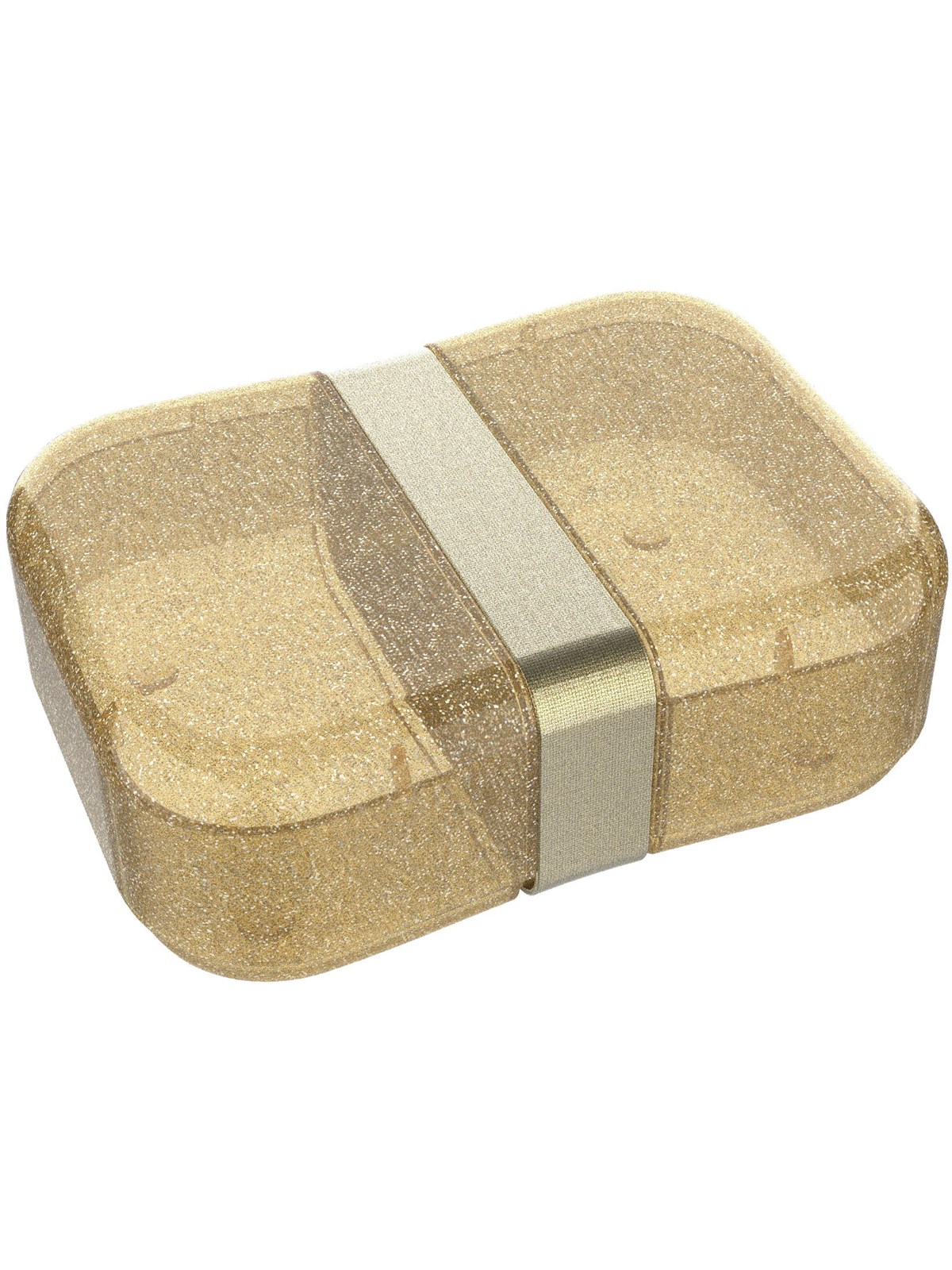 Euromic LUNCH BUDDIES Glitter lunch box w/strap GOLD, Skoletilbehoer