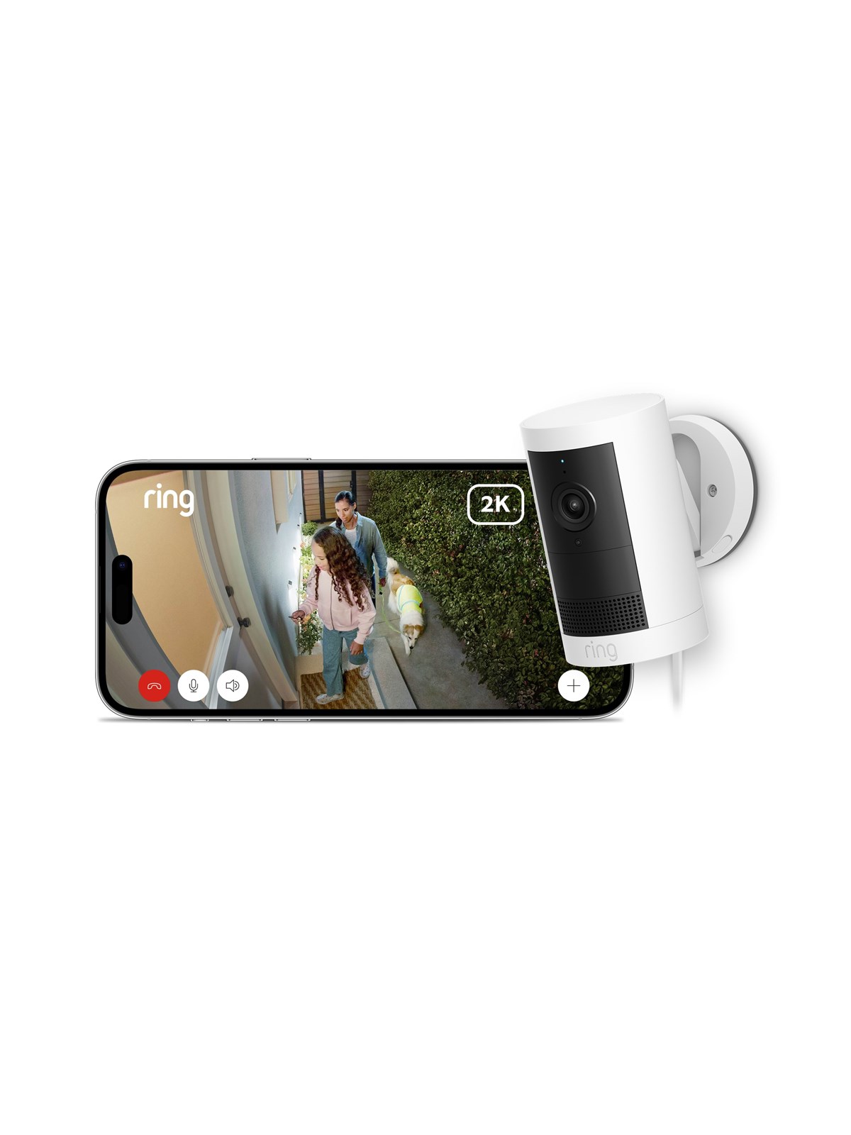 Ring Outdoor Cam Plus Plug-in White, Smart Home