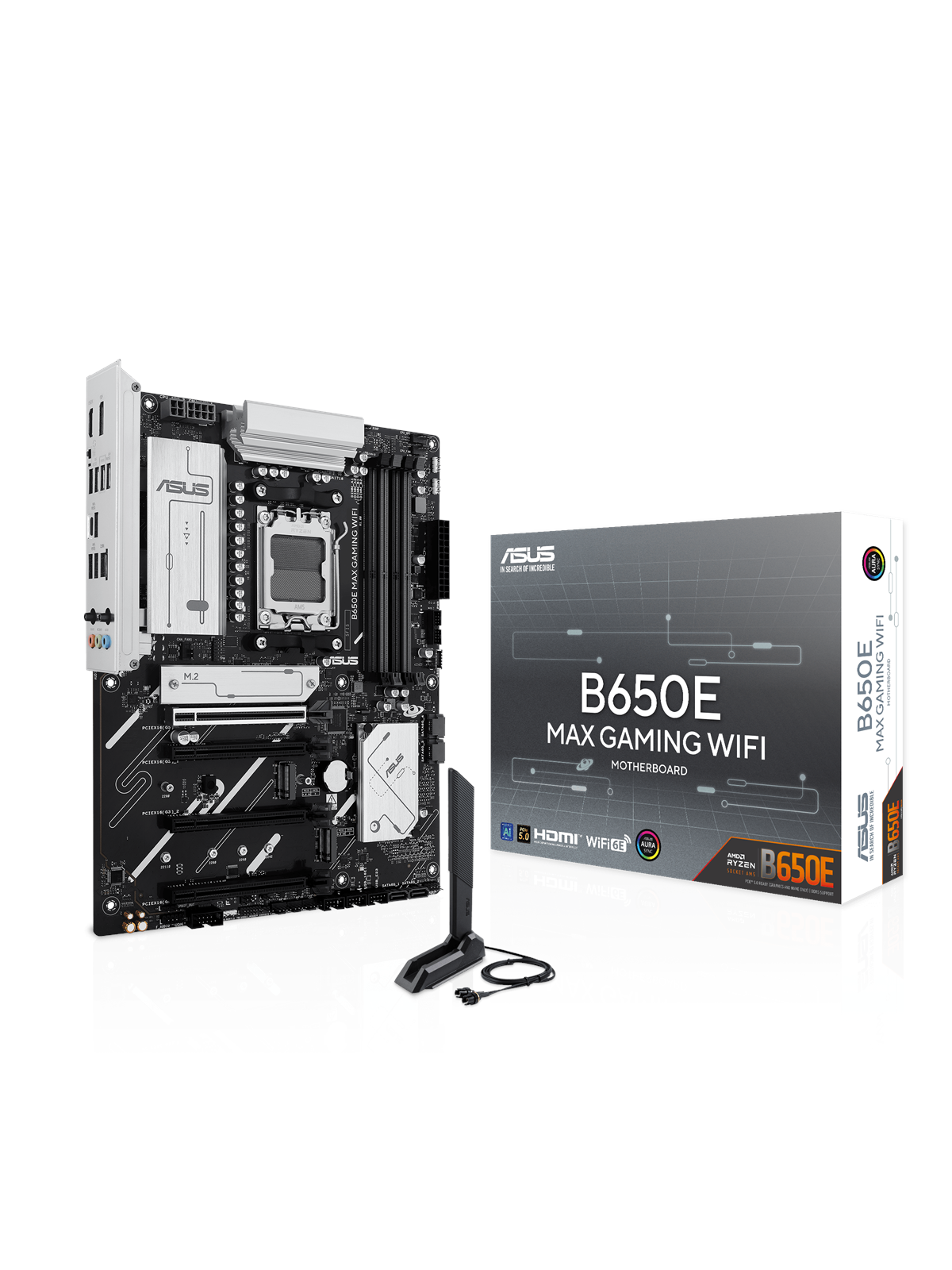 ASUS B650E MAX GAMING WIFI Bundkort - AMD B650 - AMD AM5 socket - DDR5 RAM - ATX