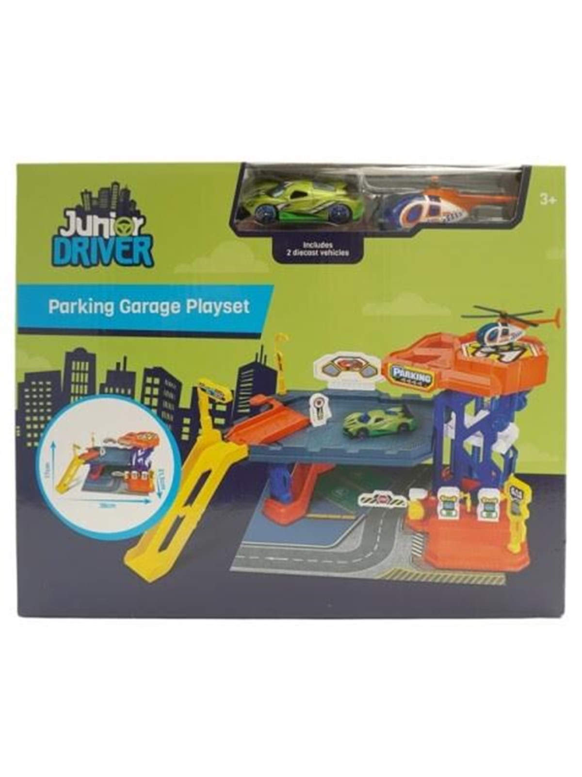 Junior Driver Parking Garage Playset, Legetøjsbil