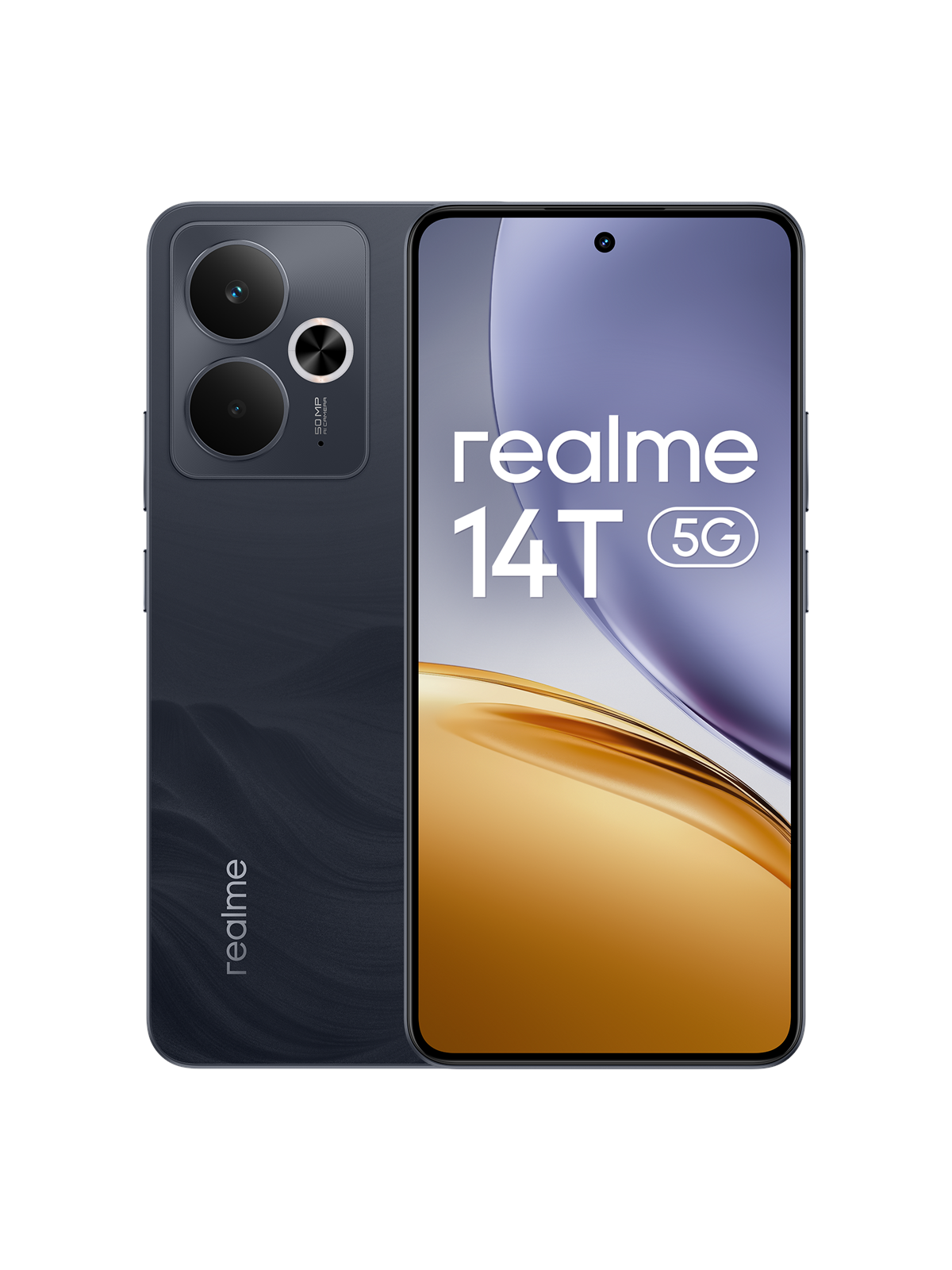 realme 14T 5G 256GB/8GB - Obsidian Black, Mobiltelefon