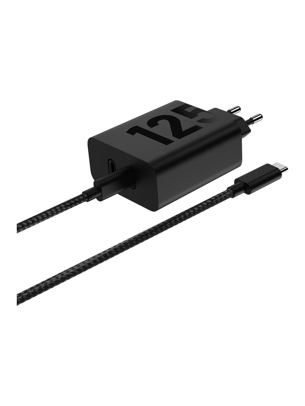 Motorola TurboPower 125W Duo Power Adapter - Black (Incl. USB-C cable), Mobil Oplader