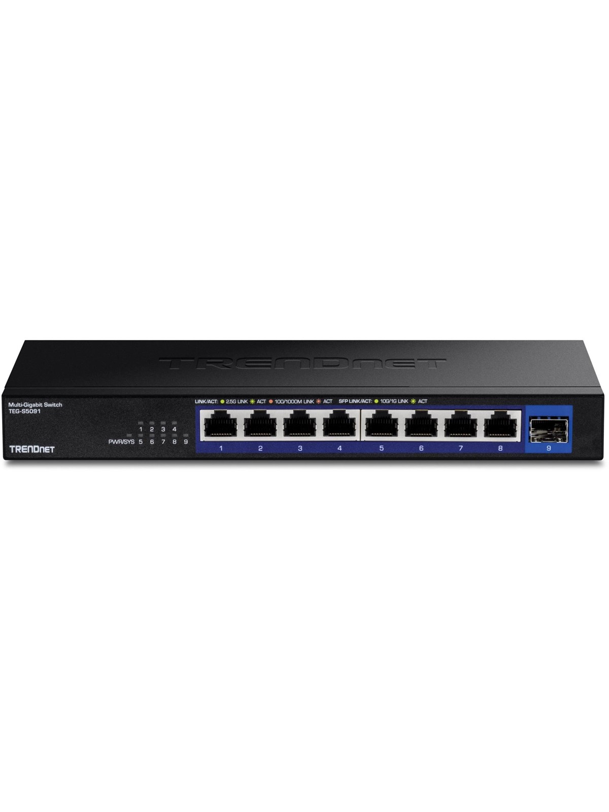 TRENDnet TEG-S5091 9-Port 2.5G Unmanaged Switch with 10G SFP+ Port, Switch