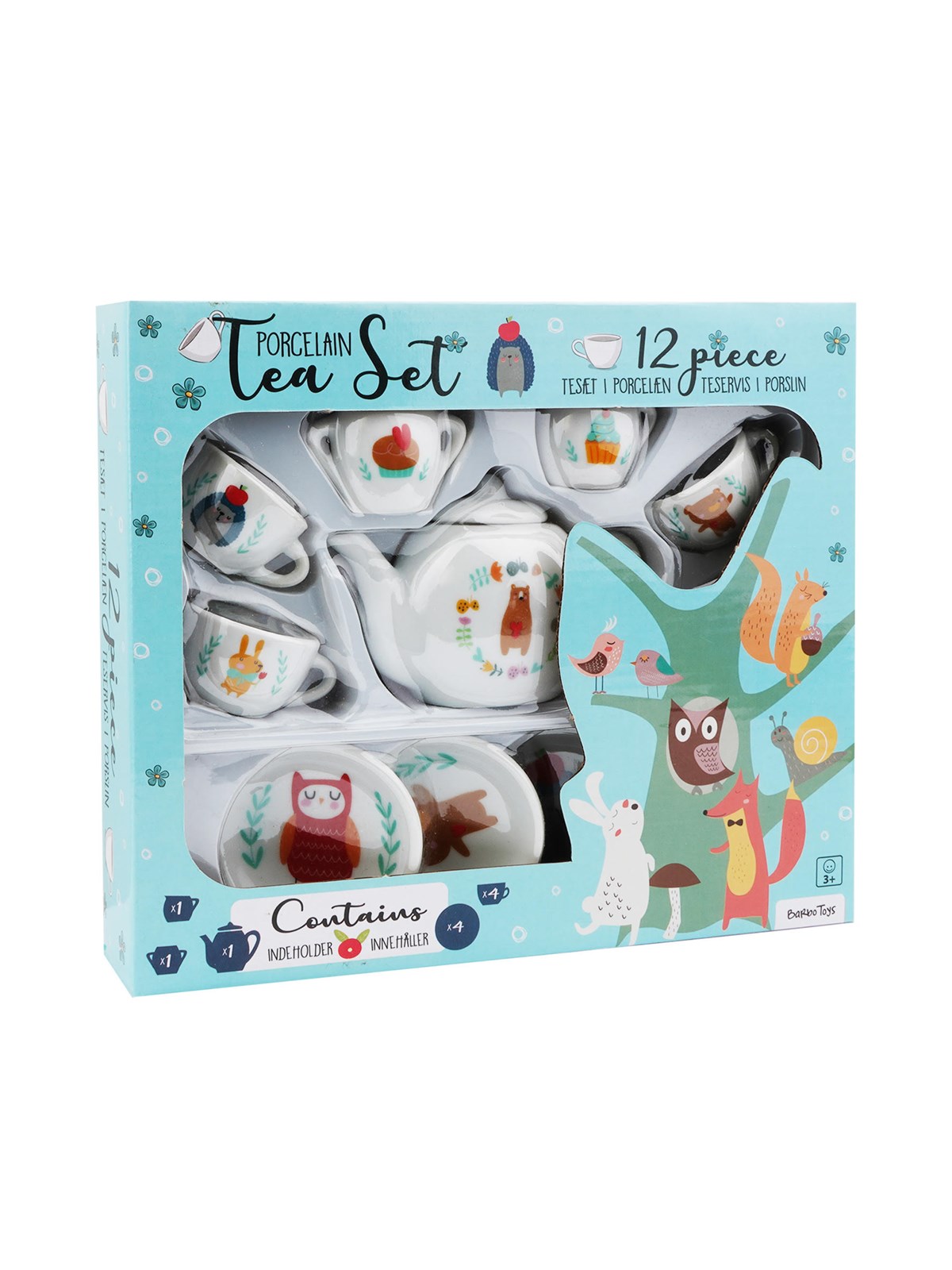 Barbo Toys Little Woodies Blue Porcelain Tea Party Set, Børneværelse