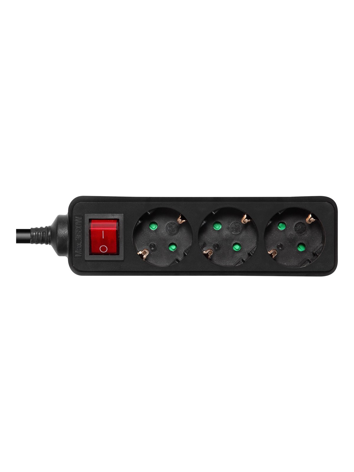 Deltaco GT-0361 Power Strip - 3 m, Strømkabel