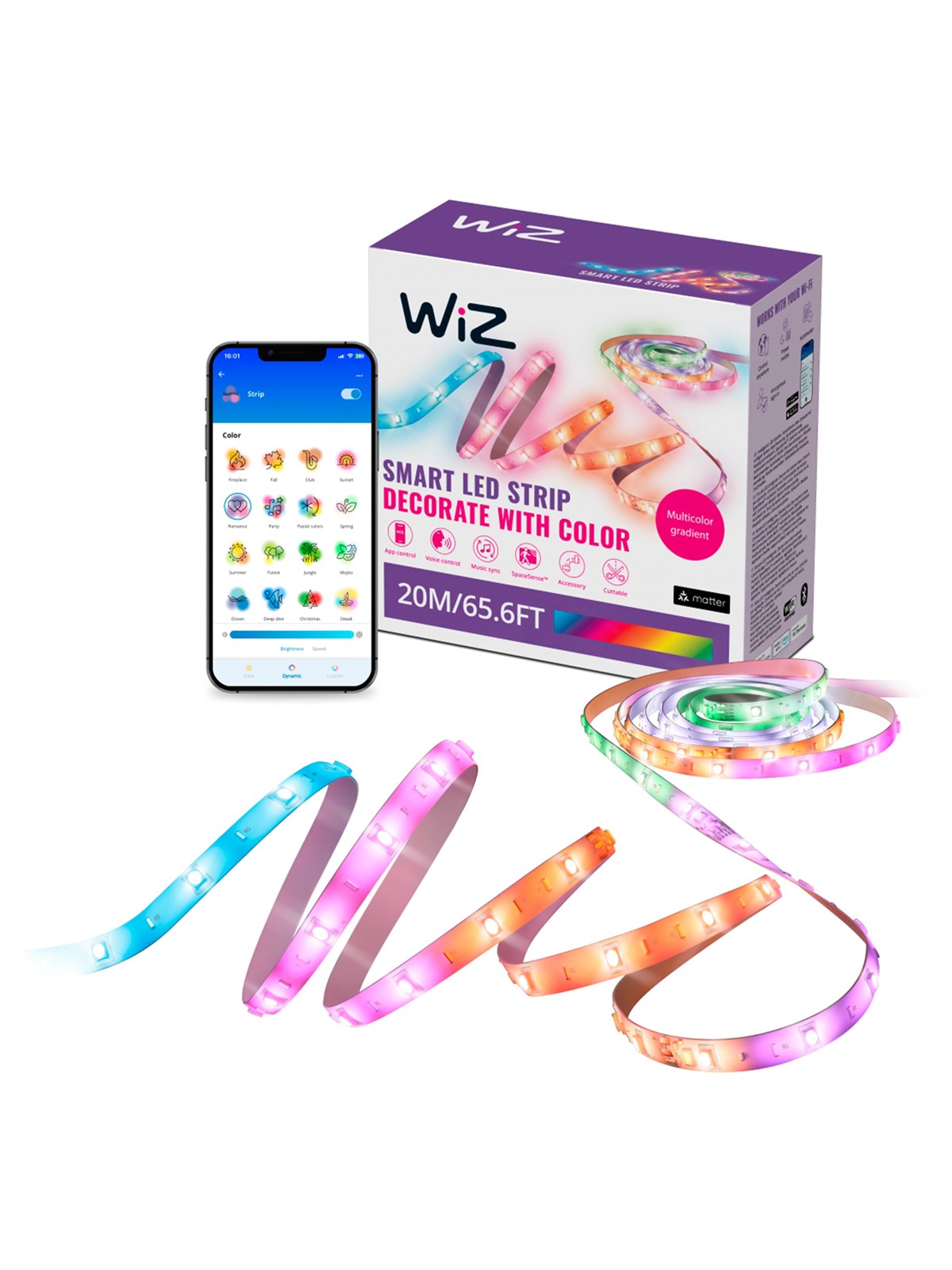 WiZ RGBIC LED strip 20m, Smart Home