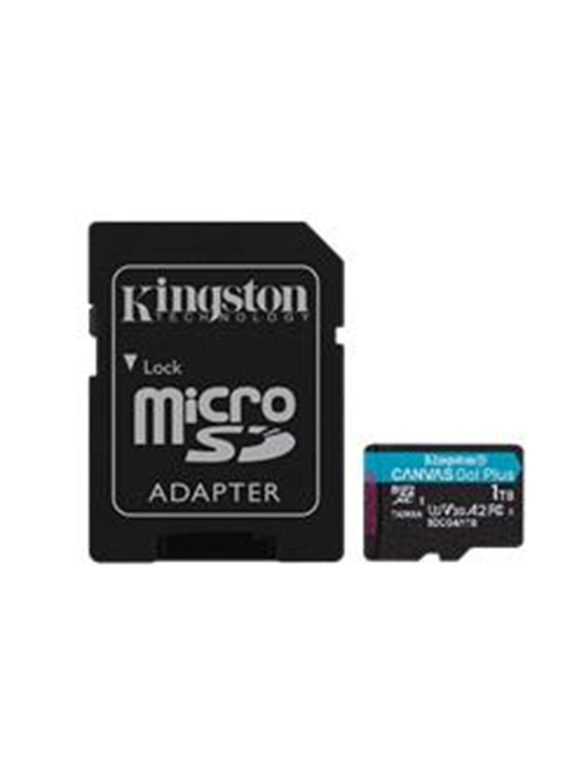 Kingston Canvas Go! Plus microSD/SD - 200MB/s - 1TB, Hukommelseskort