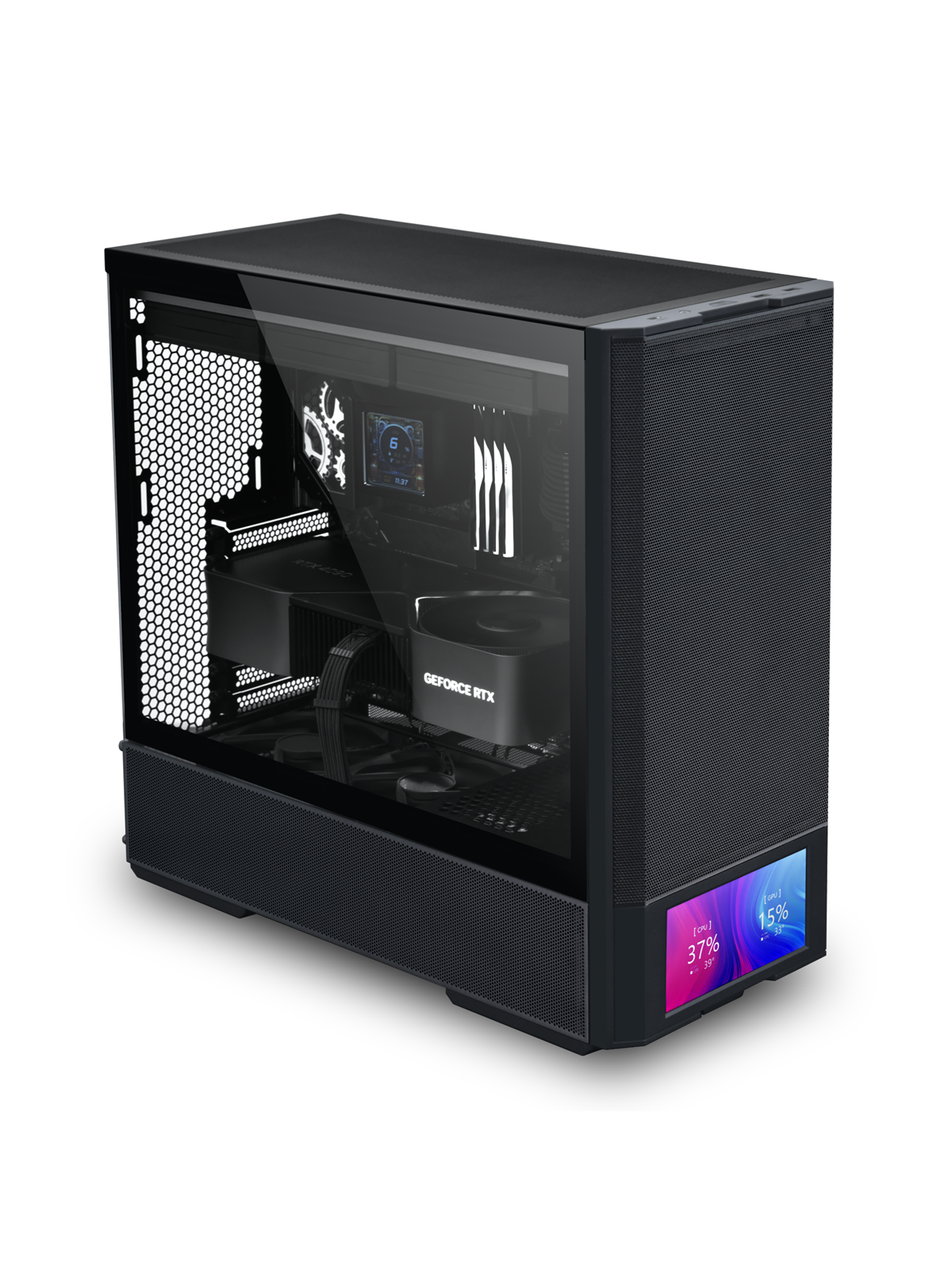 Lian Li Lancool 207 Digital - Black - Kabinet - Miditower - Sort, Kabinet