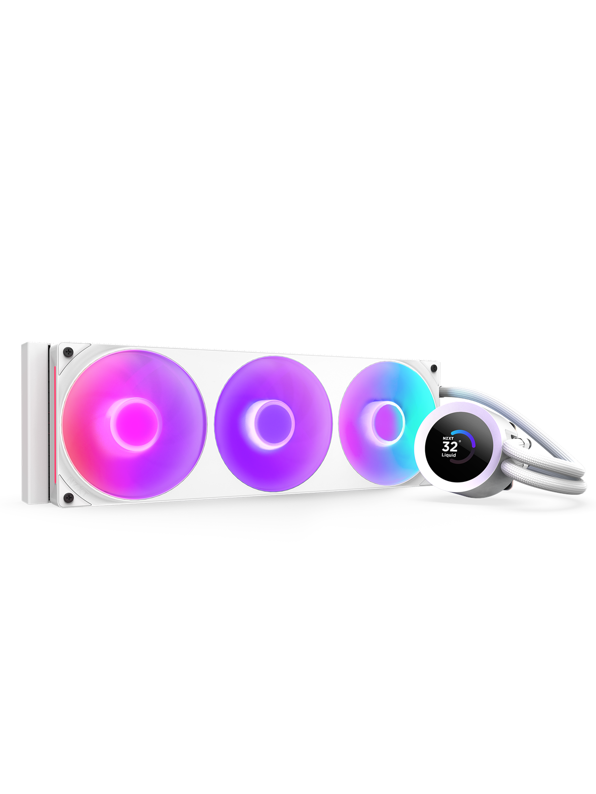 NZXT Kraken Plus 360 RGB White - CPU Vandkøling, Cpu Køler
