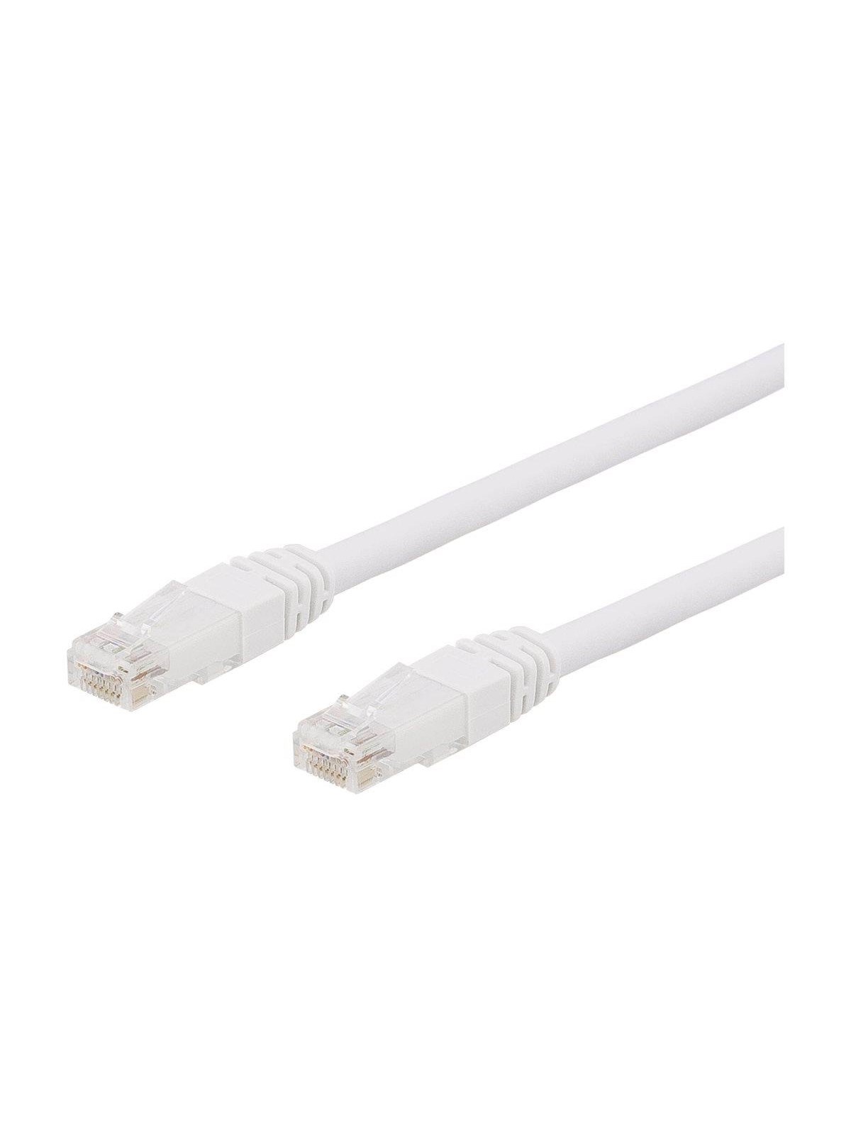 Deltaco patch cable - 10 m - white - Hvid - 10 meter, Netværkskabel