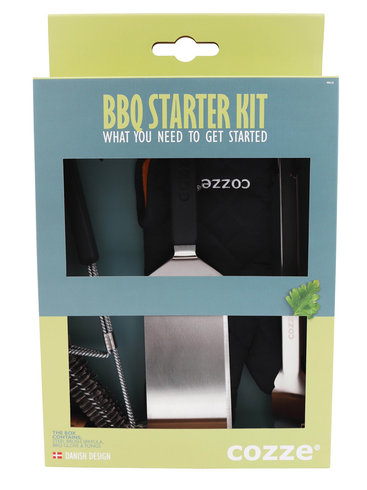 cozze BBQ set 4 dele: Spartel, Tang, Grillbørste & Grillhandske, Grill Og Tilbehør