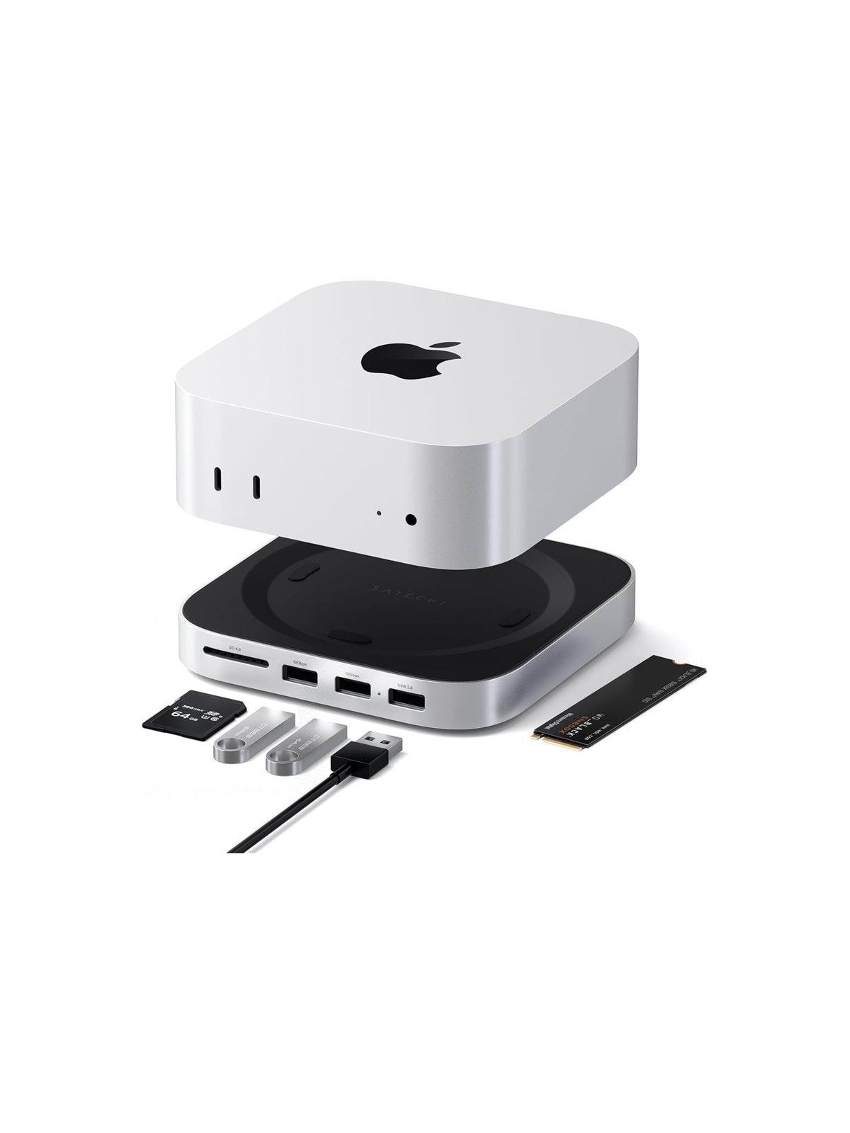 Satechi Mac Mini M4 Stand & Hub with SSD Enclosure, Docking Station