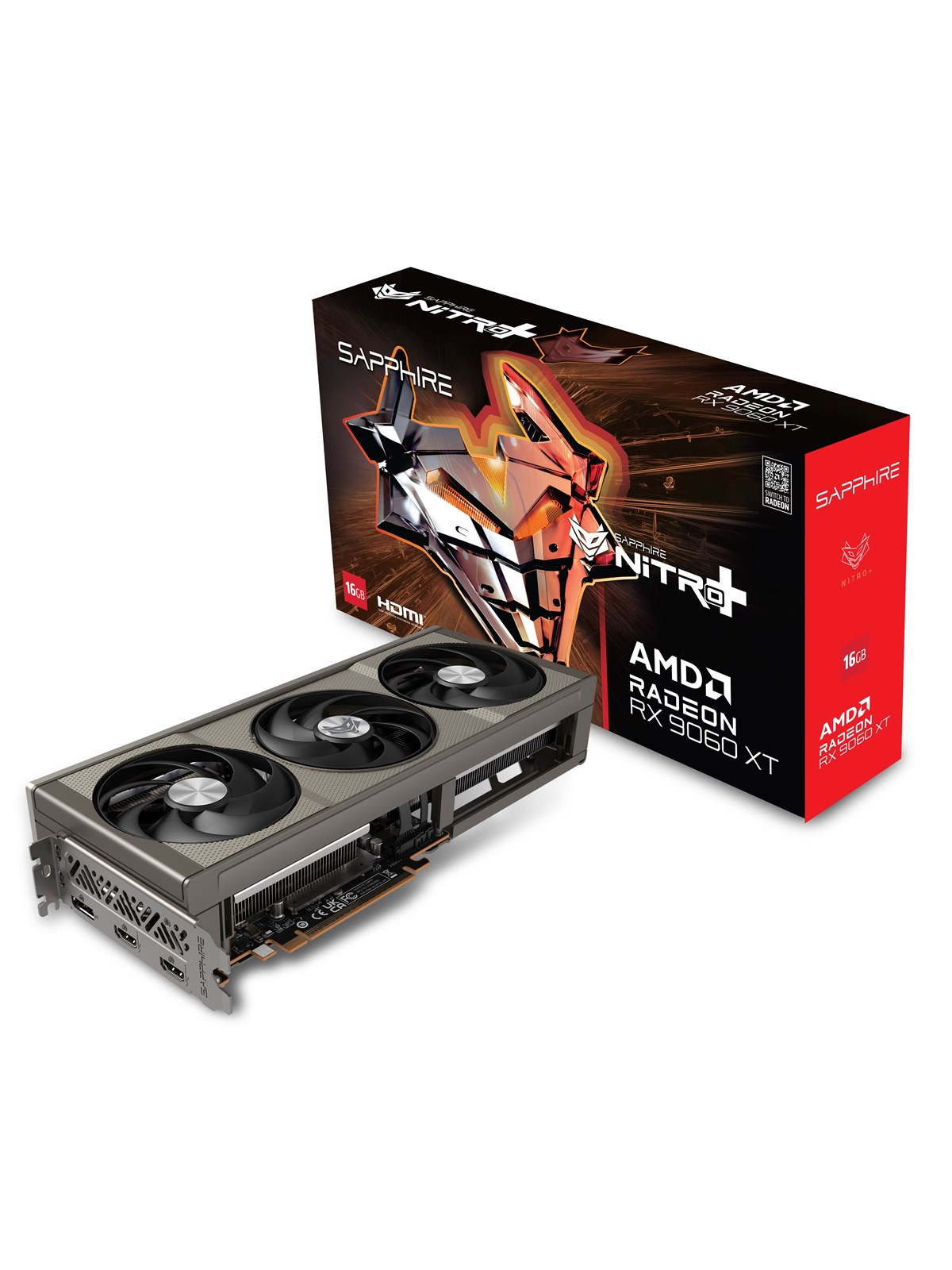 Sapphire Radeon RX 9060 XT NITRO+ - 16GB GDDR6 RAM - Grafikkort, Grafikkort