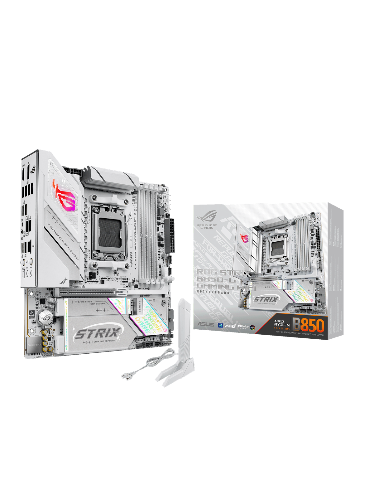 ASUS ROG STRIX B850-G GAMING WIFI Bundkort - AMD B850 - AMD AM5 socket - DDR5 RAM - Micro-ATX