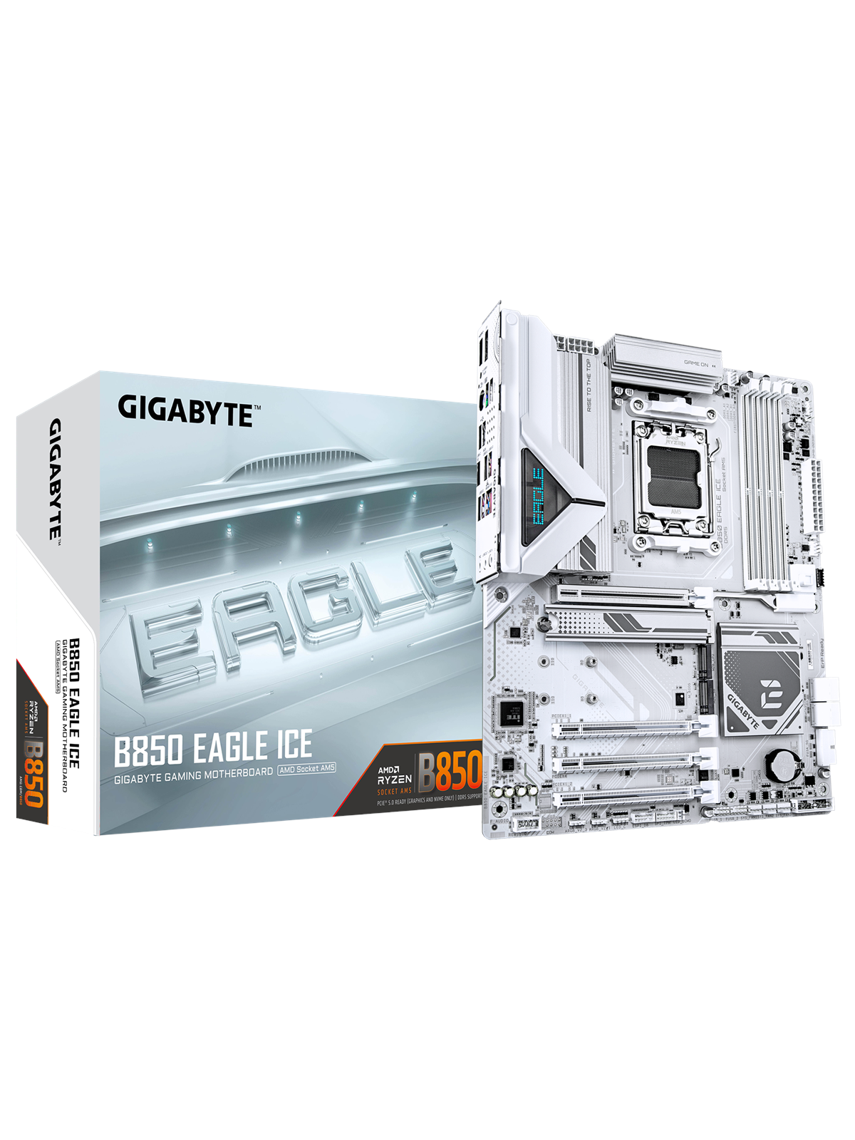 GIGABYTE B850 EAGLE ICE Bundkort - AMD B850 - AMD AM5 socket - DDR5 RAM - ATX